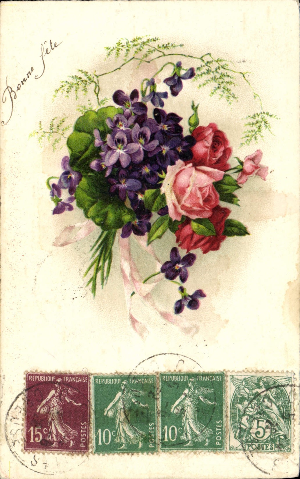 CPA Fantaisie Fleurs 