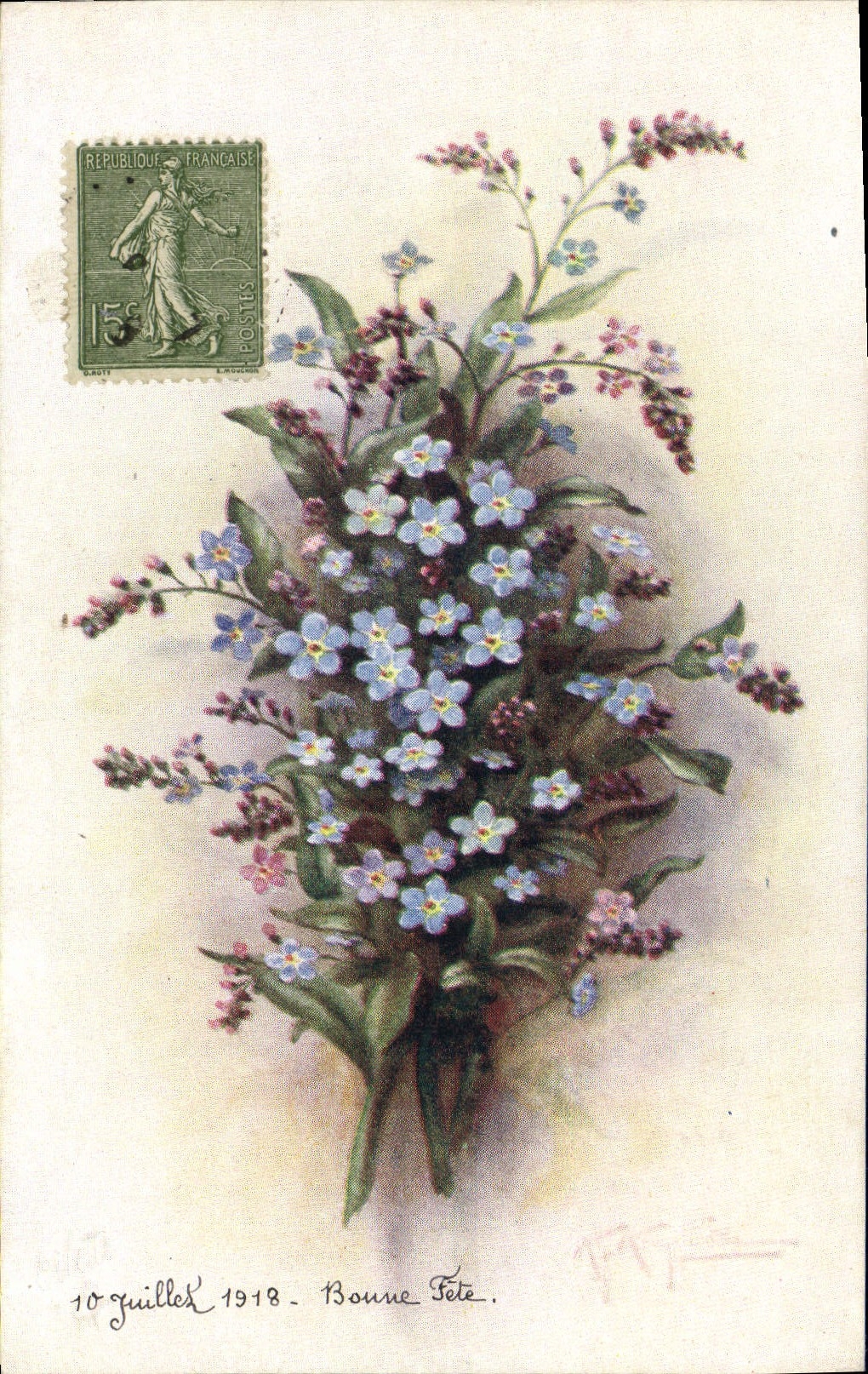 CPA Fantaisie Fleurs 