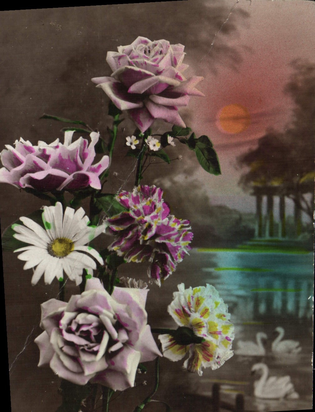 CPA Fantaisie Fleurs 