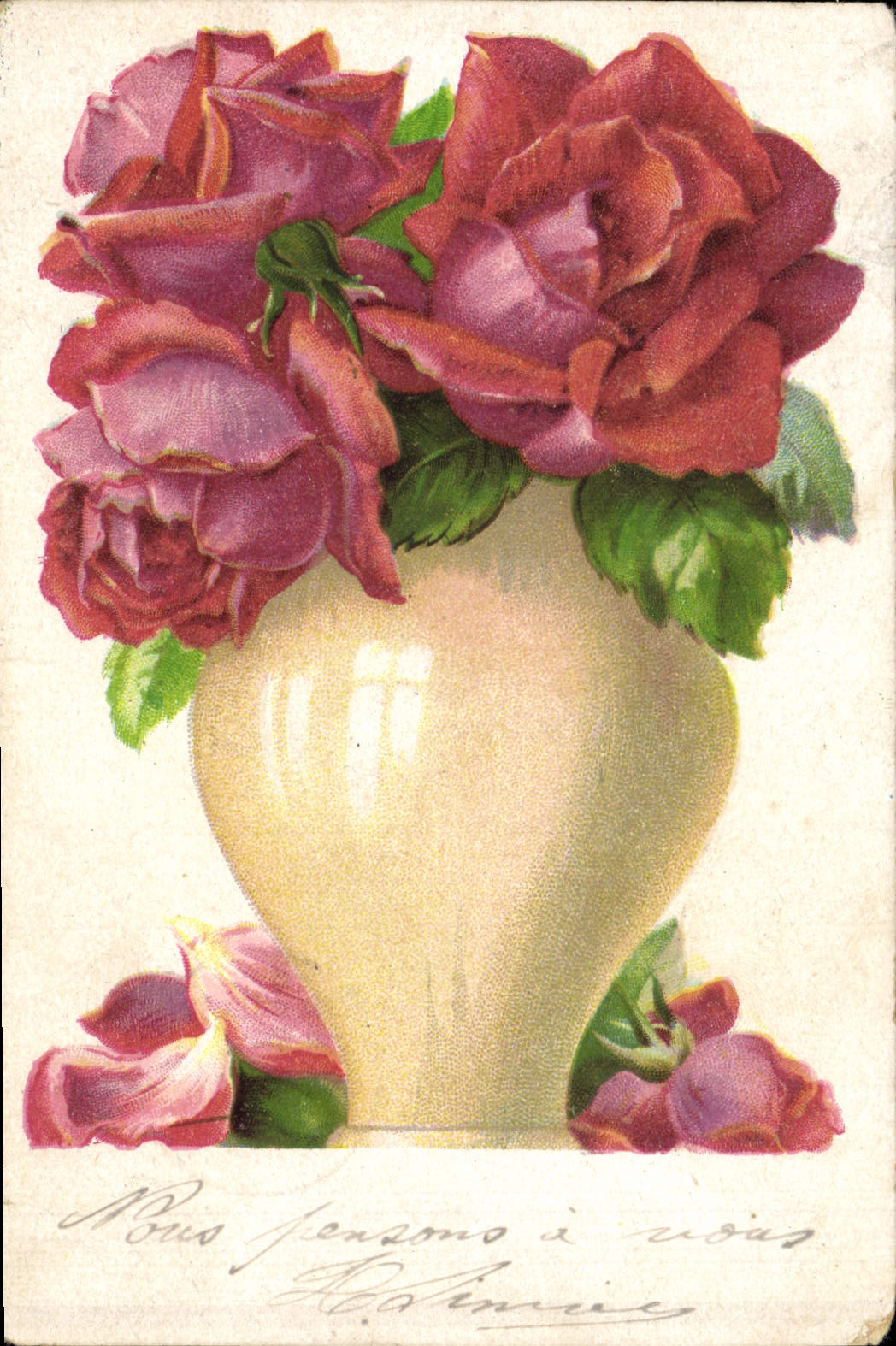 CPA Fantaisie Fleurs 