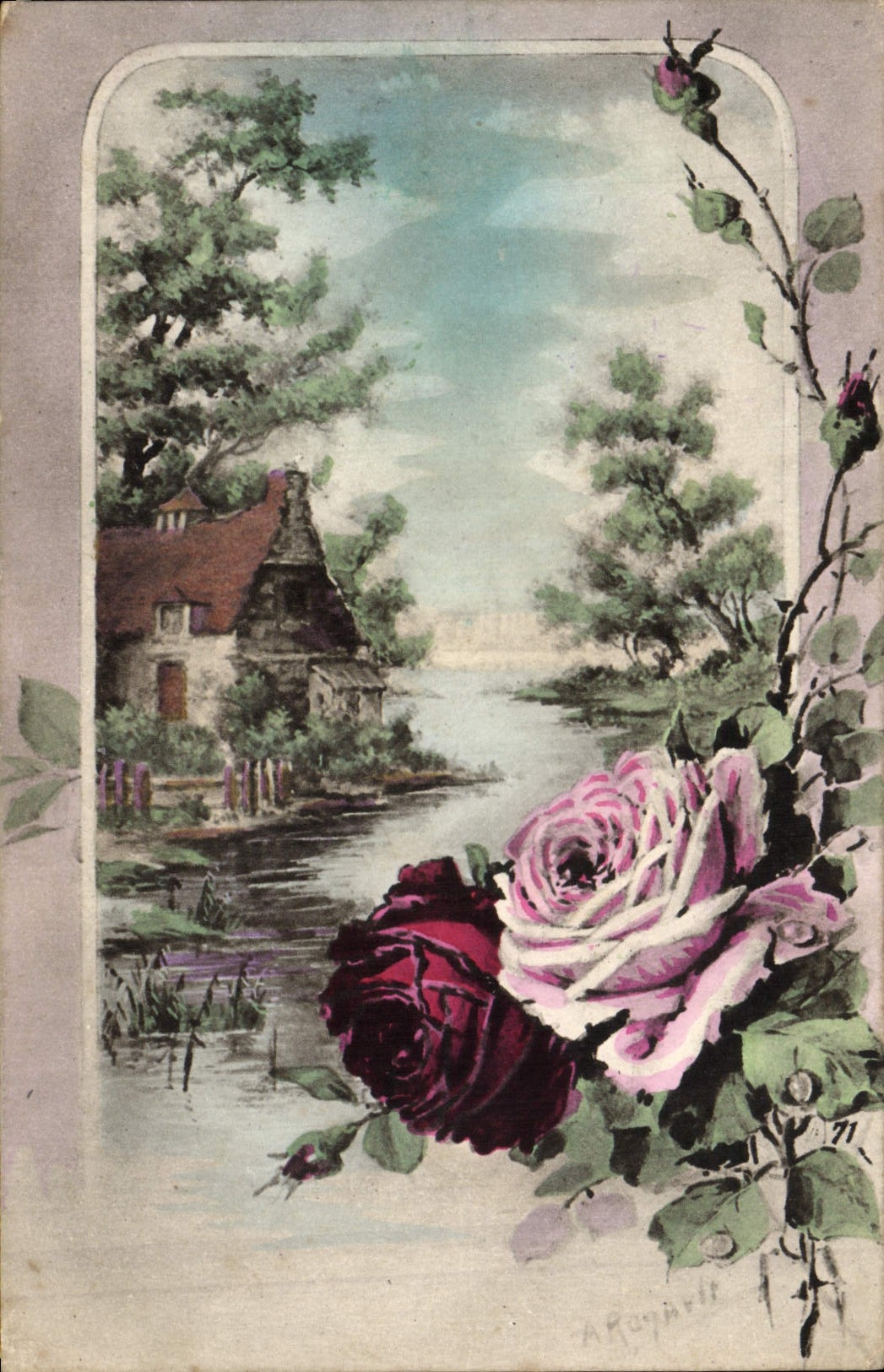 CPA Fantaisie Fleurs 