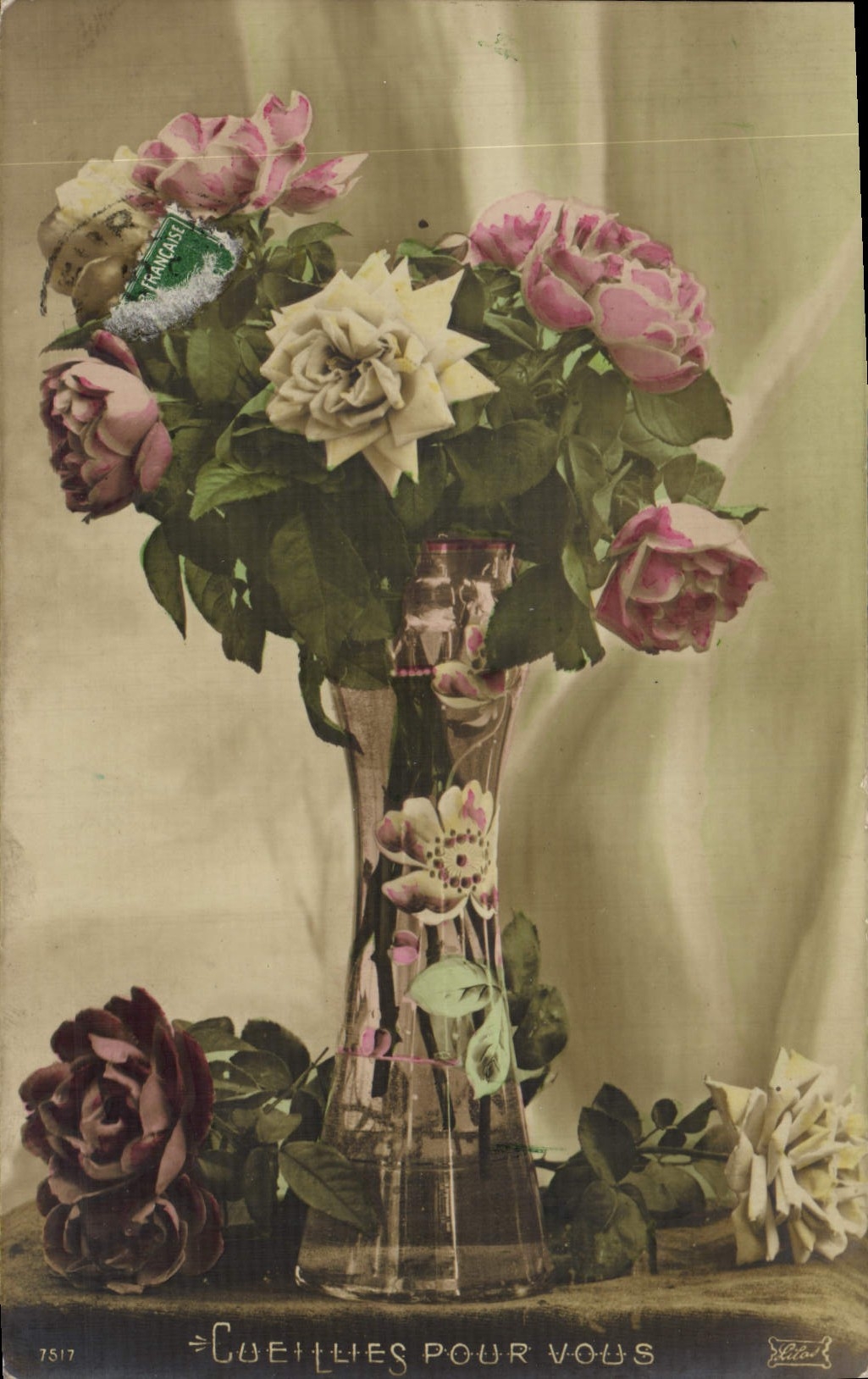 CPA Fantaisie Fleurs 