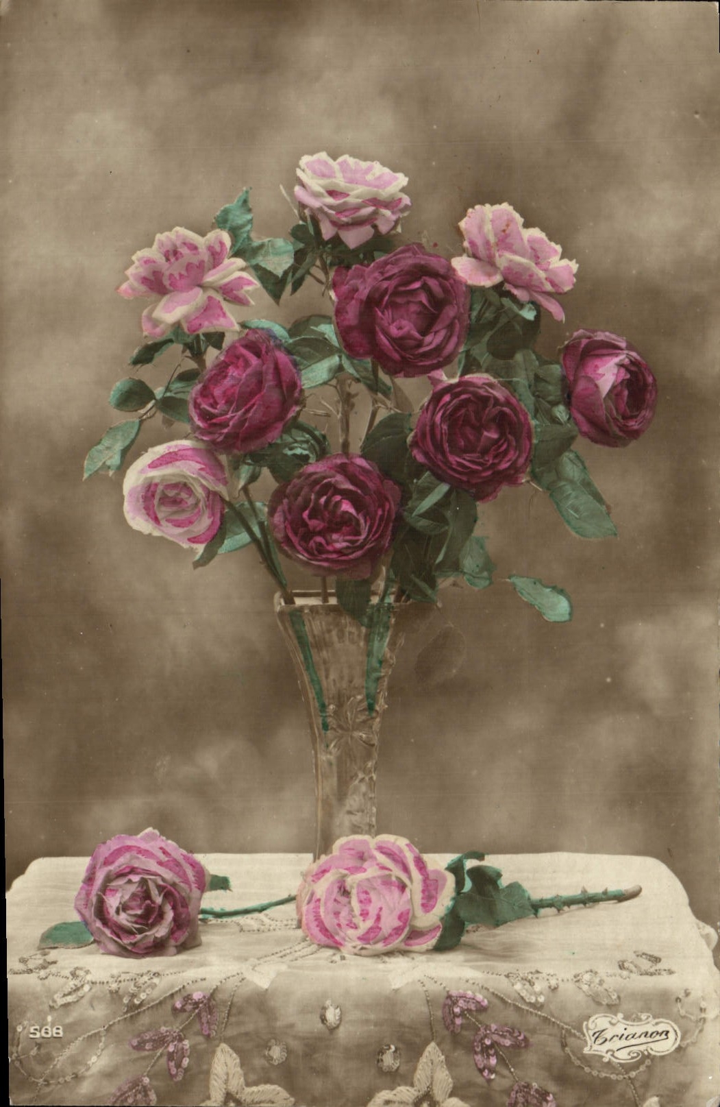 CPA Fantaisie Fleurs 