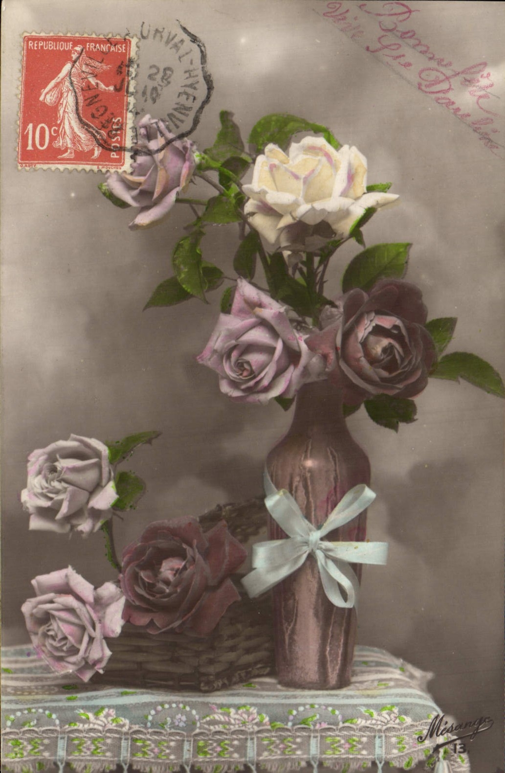 CPA Fantaisie Fleurs 