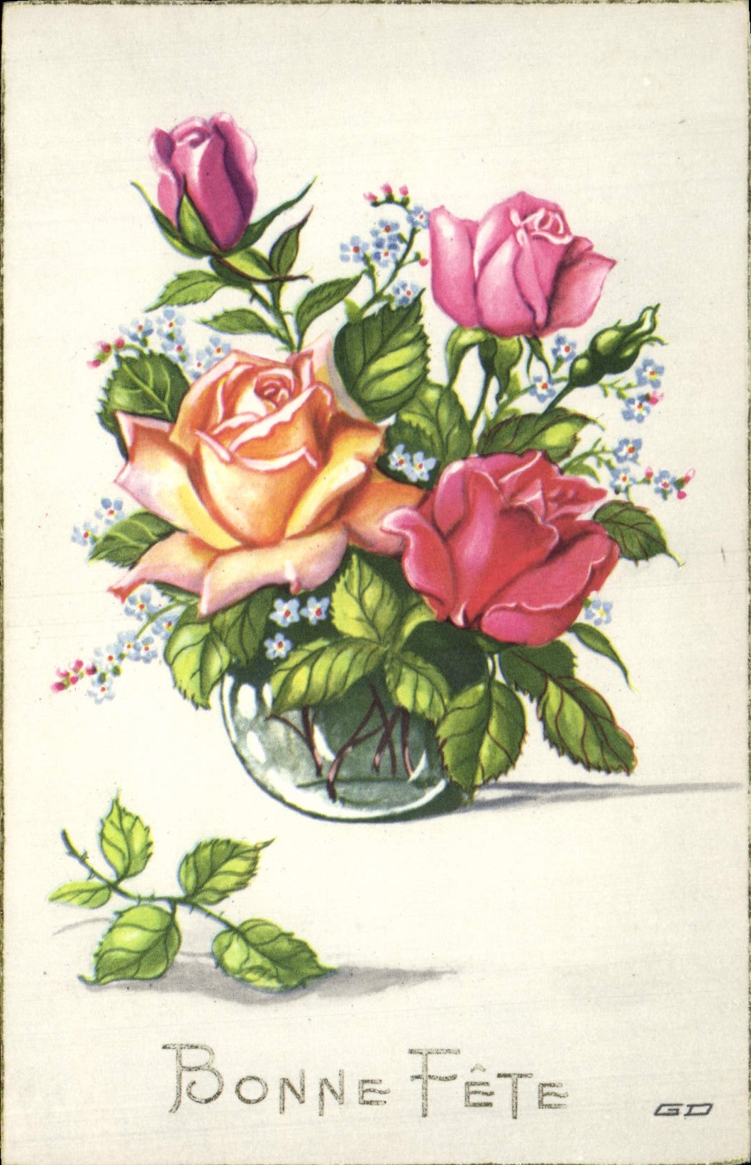 CPA Fantaisie Fleurs 