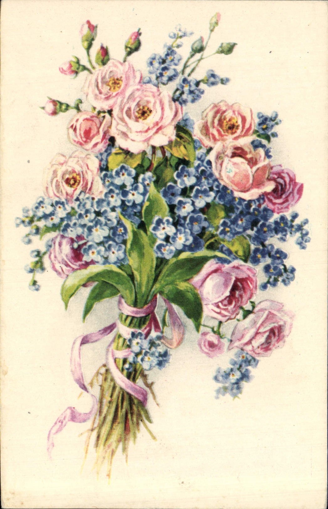 CPA Fantaisie Fleurs 