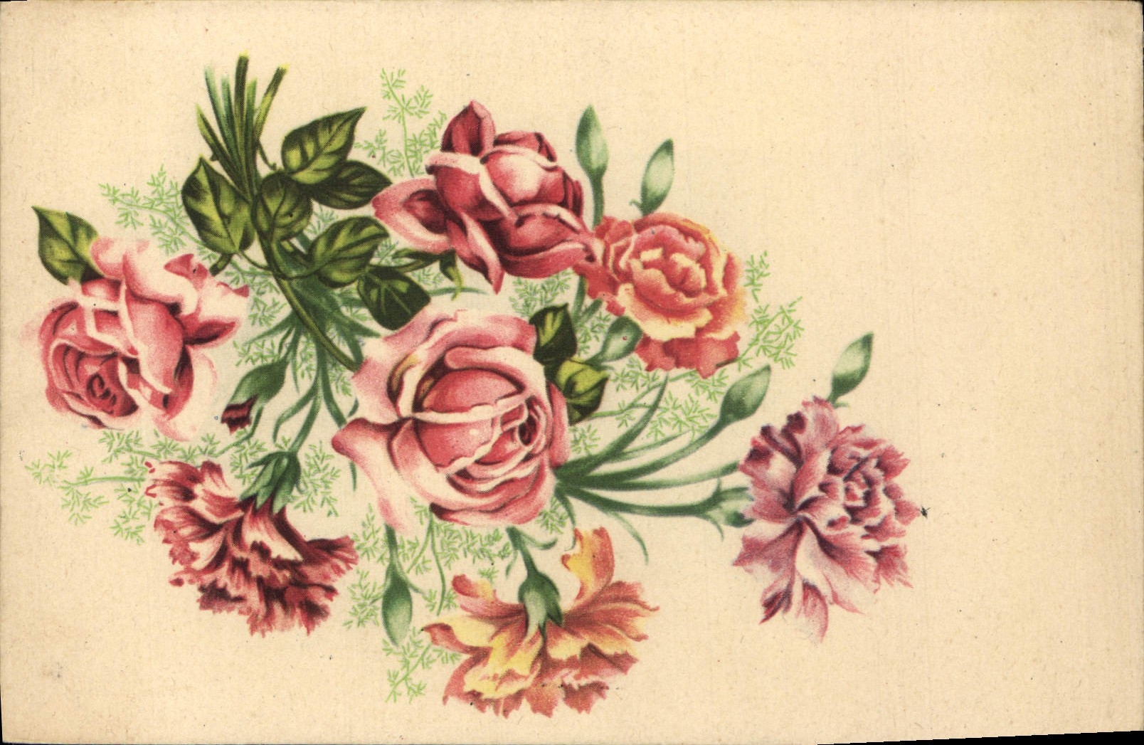 CPA Fantaisie Fleurs 