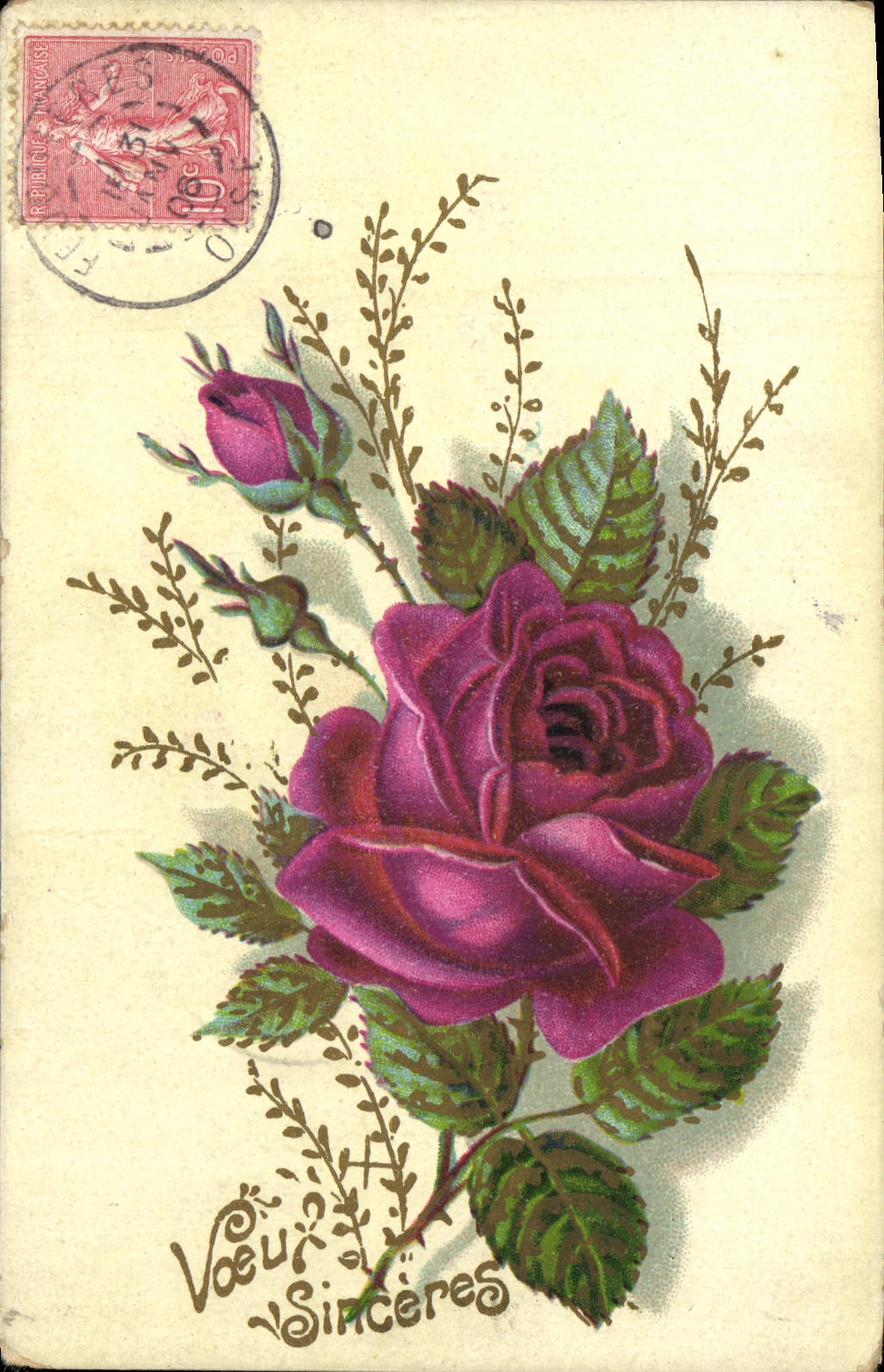 CPA Fantaisie Fleurs