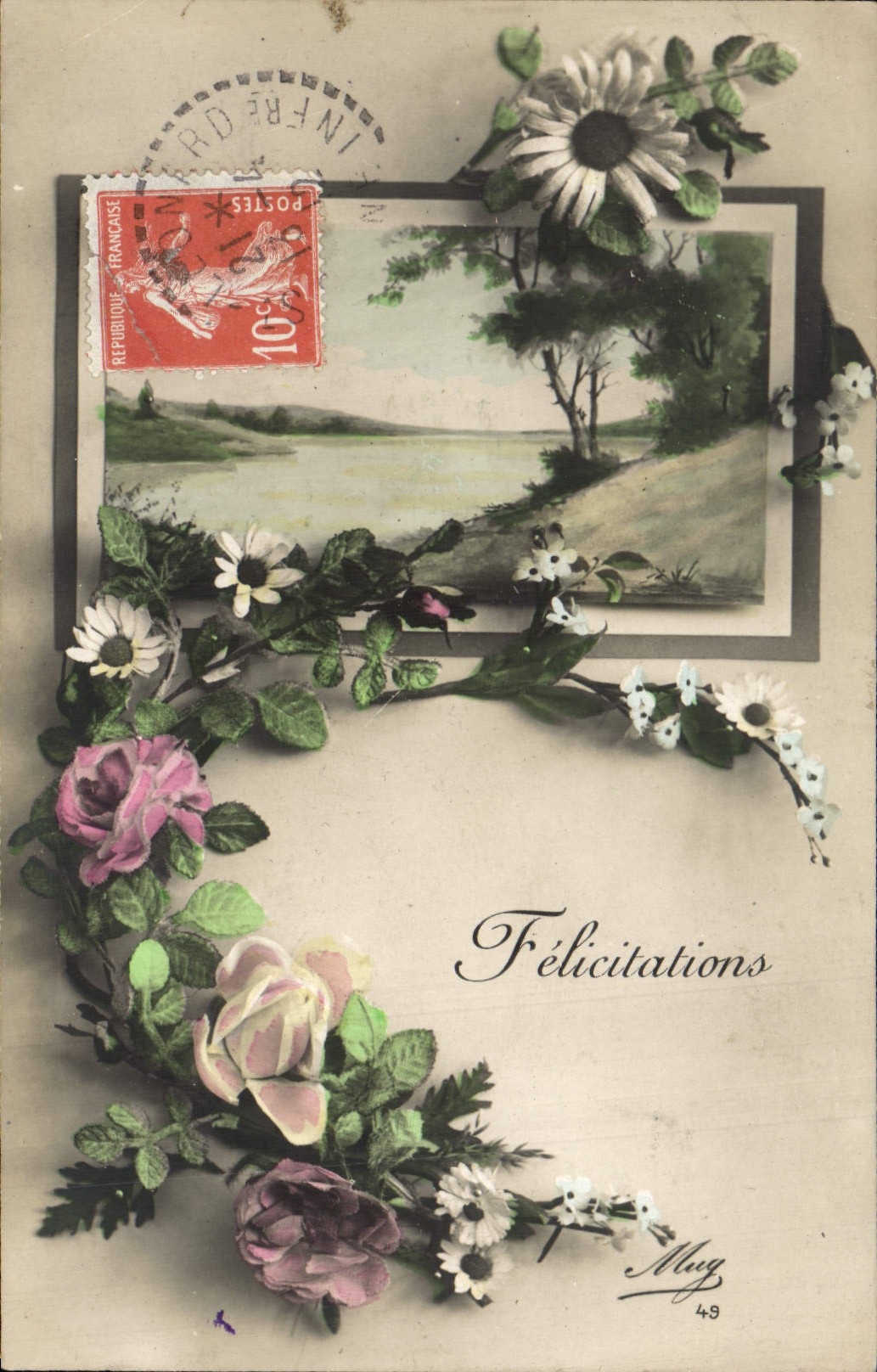 CPA Fantaisie Fleurs