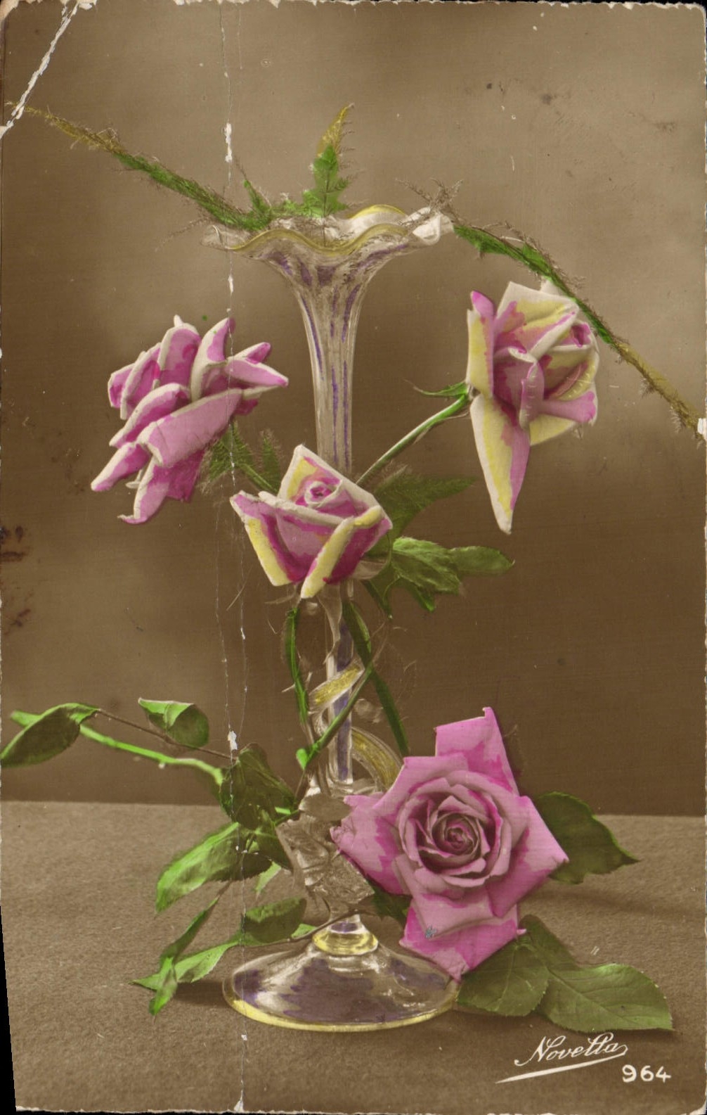 CPA Fantaisie Fleurs