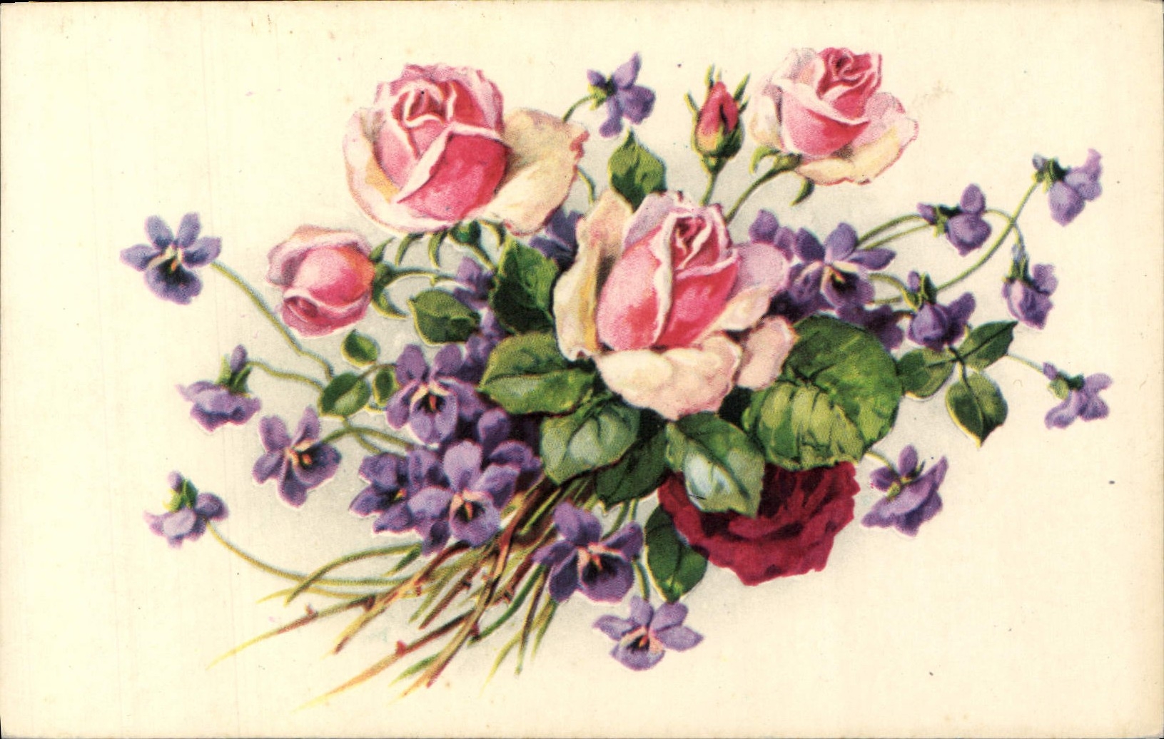 CPA Fantaisie Fleurs