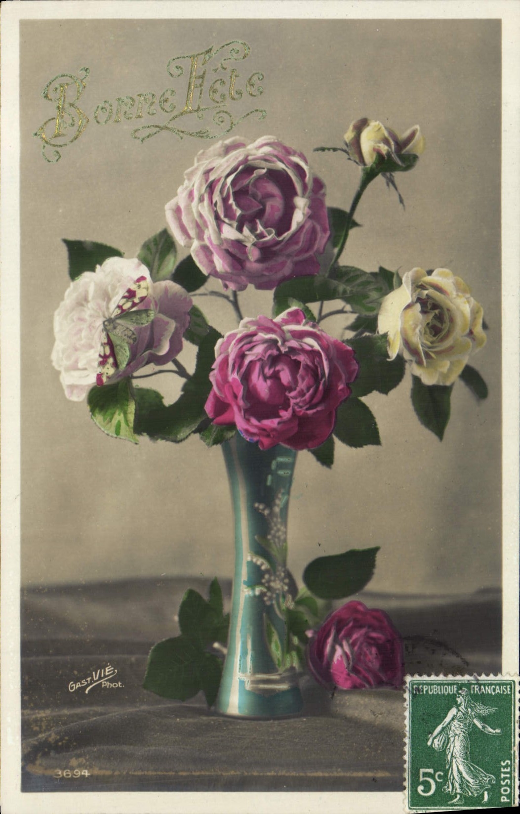 CPA Fantaisie Fleurs 