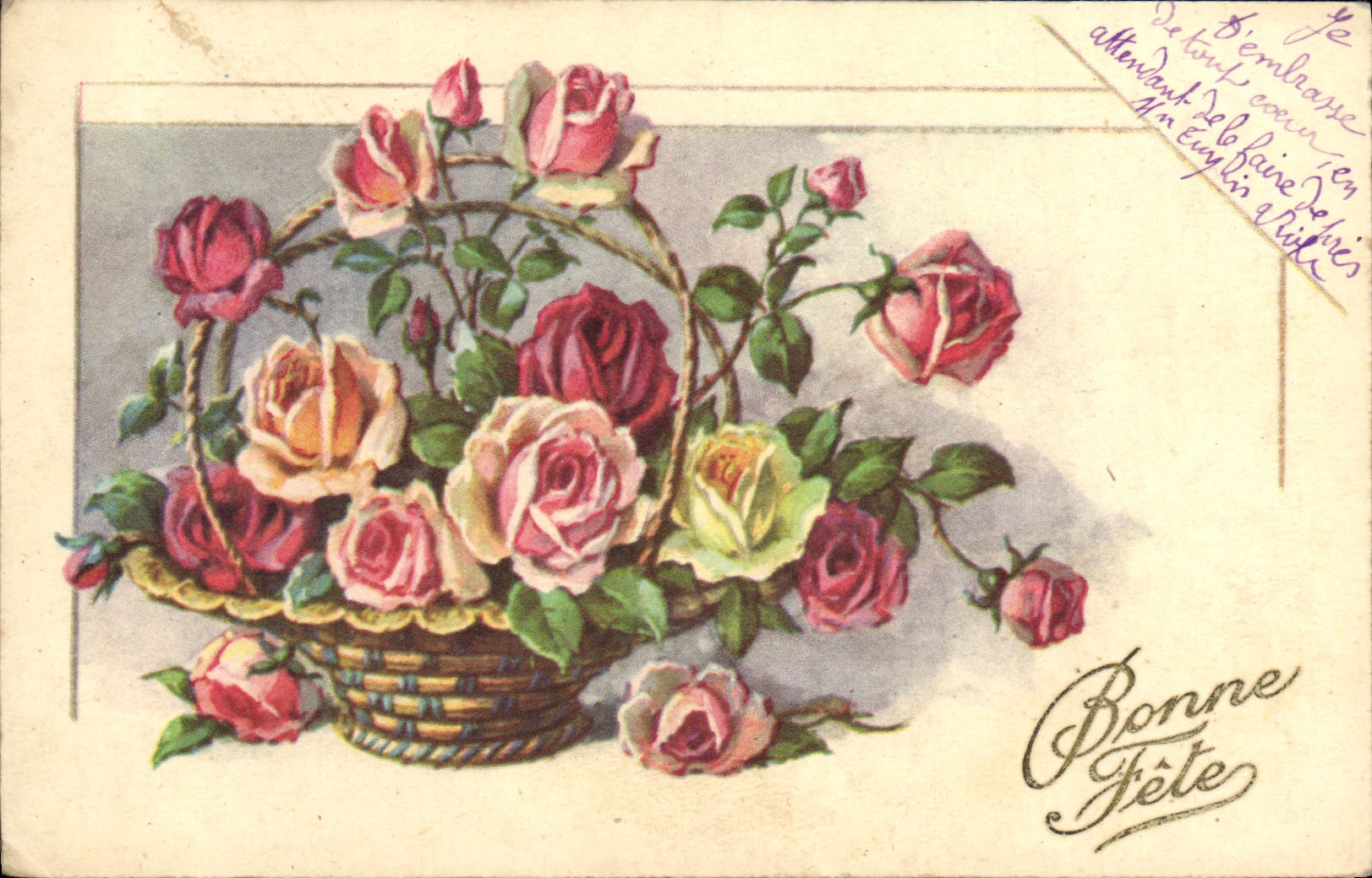 CPA Fantaisie Fleurs 