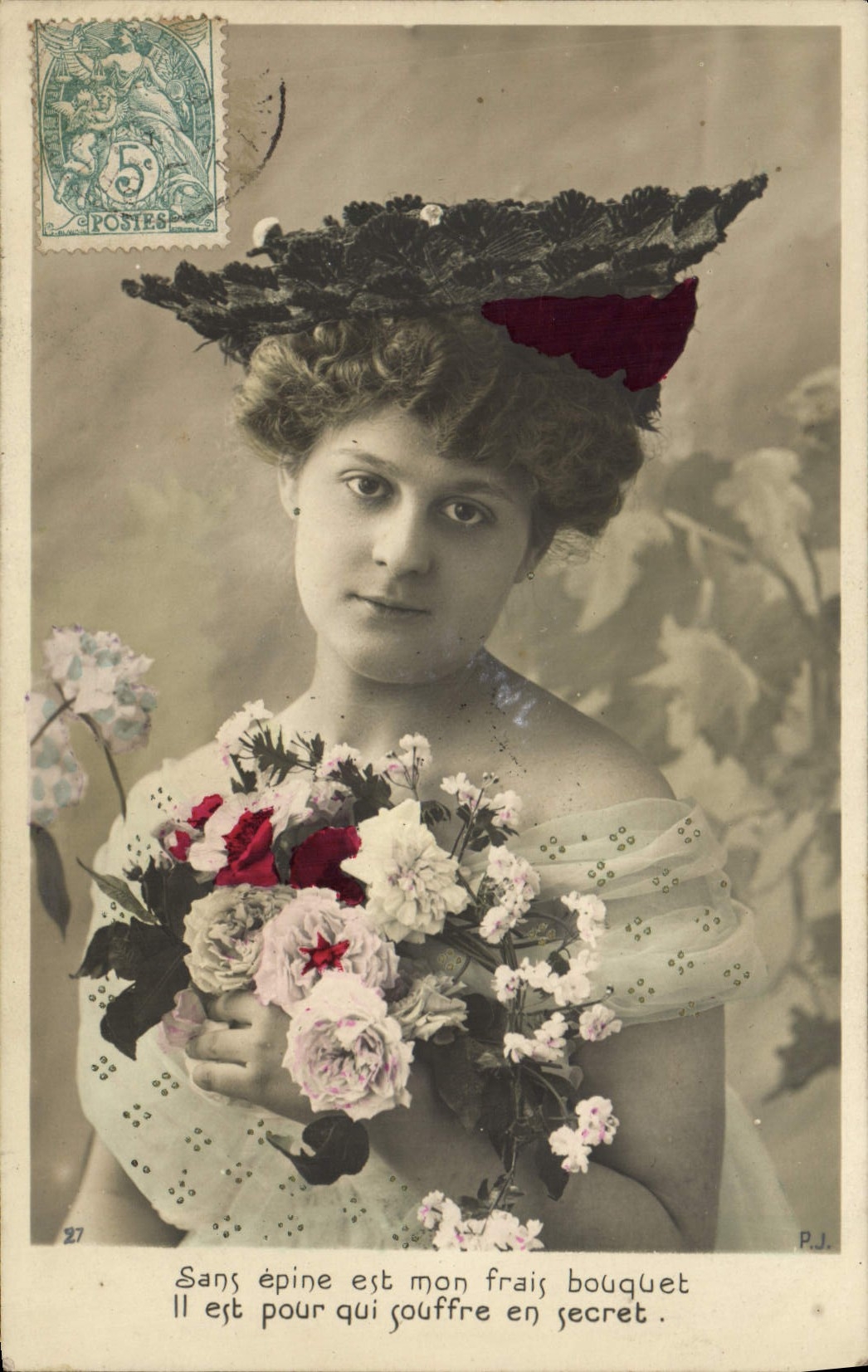 VINTAGE POSTCARD Fantasy Woman