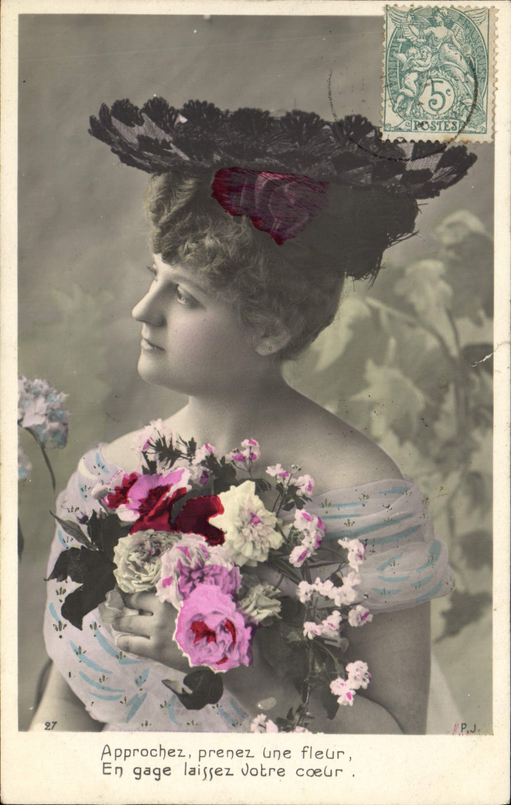 VINTAGE POSTCARD Fantasy Woman