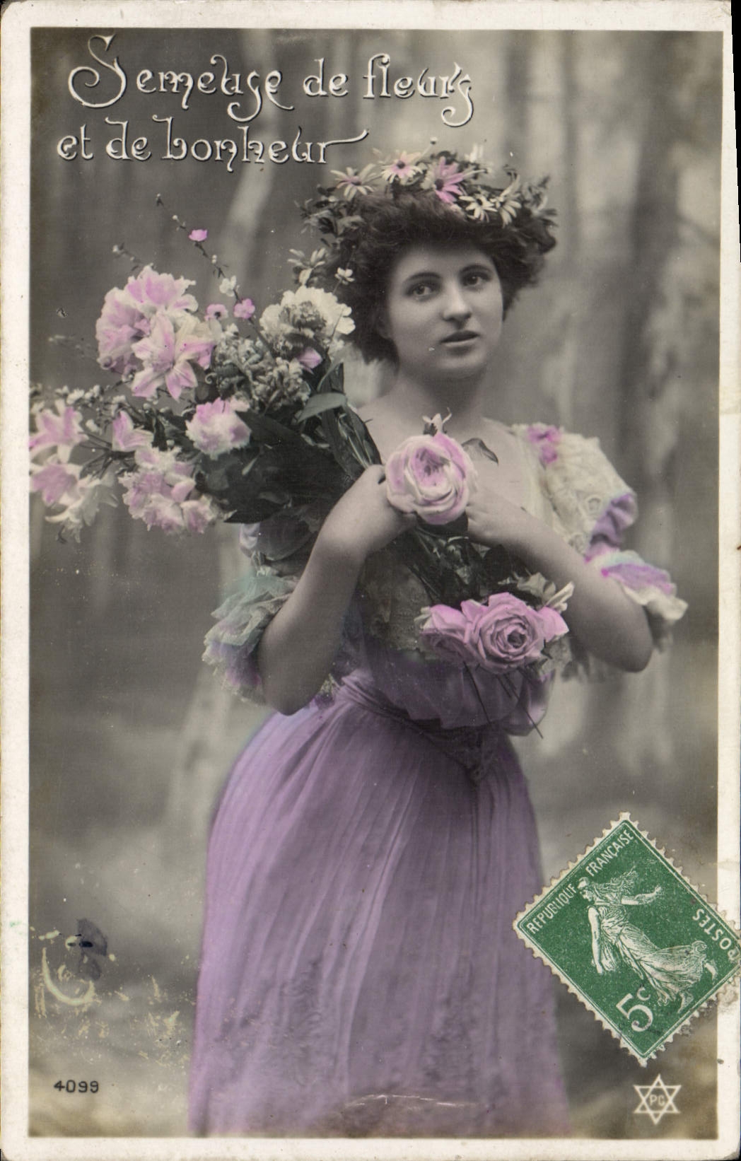 VINTAGE POSTCARD Fantasy Woman