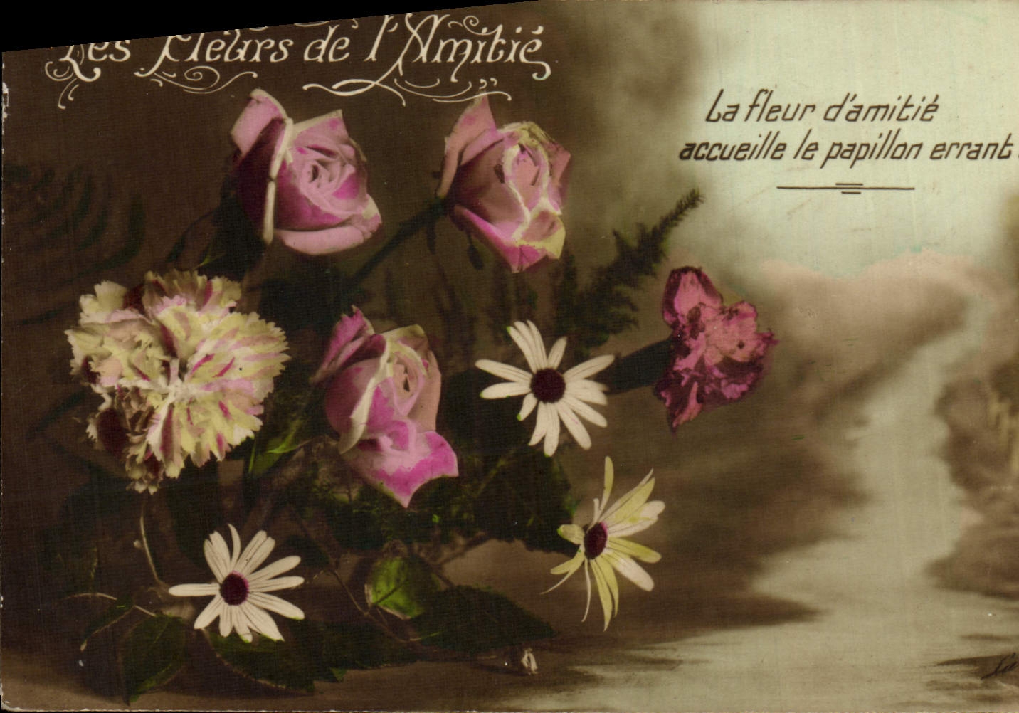 CPA Fantaisie Les Fleurs de l'amitie