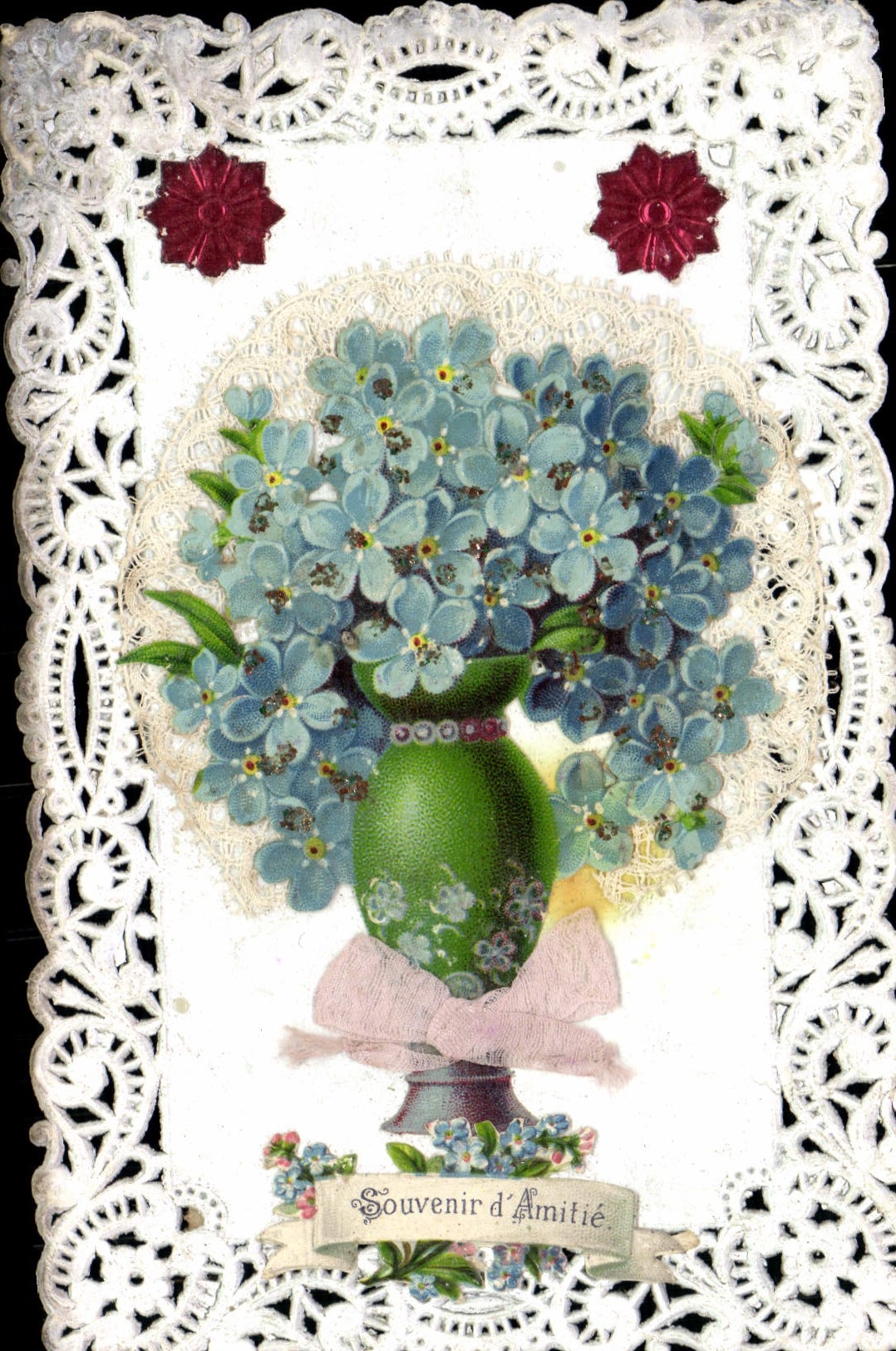 VINTAGE POSTCARD Brodee Fantasy Flowers