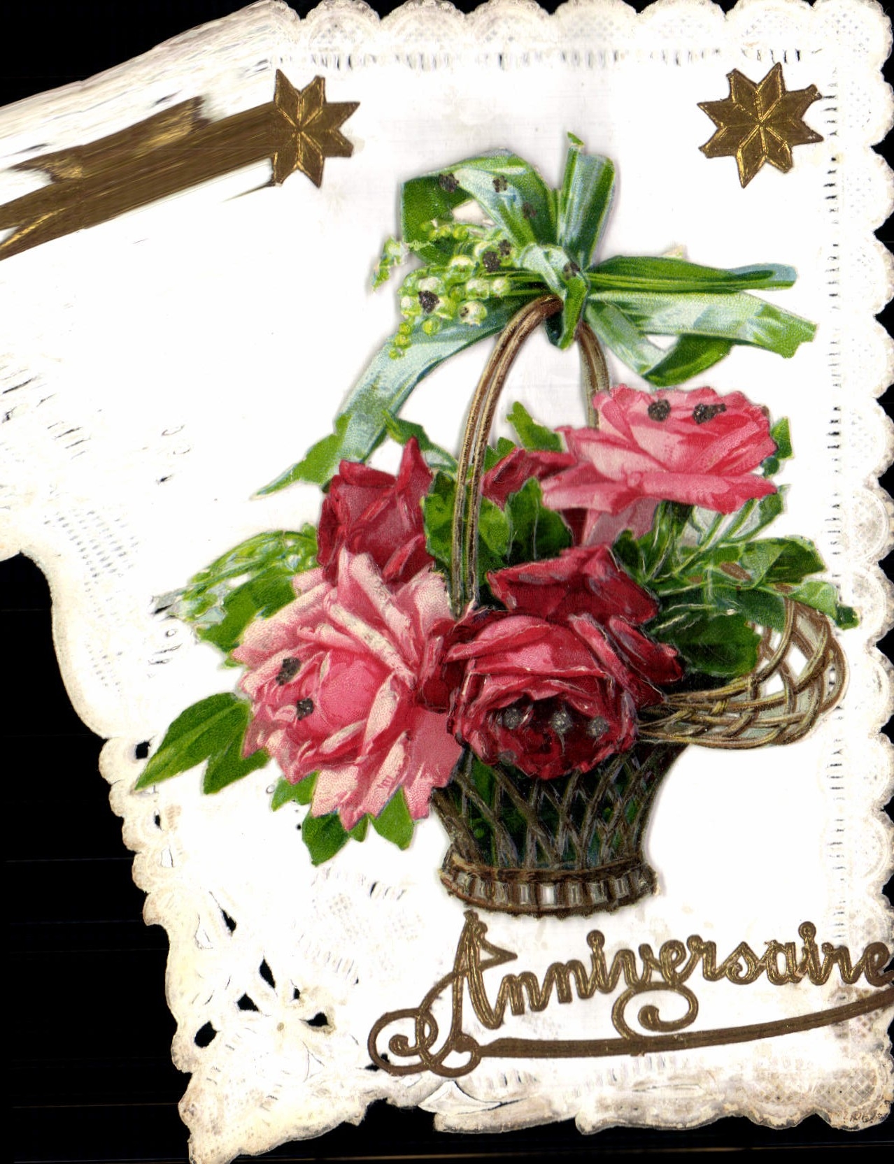 VINTAGE POSTCARD Brodee Fantasy Flowers