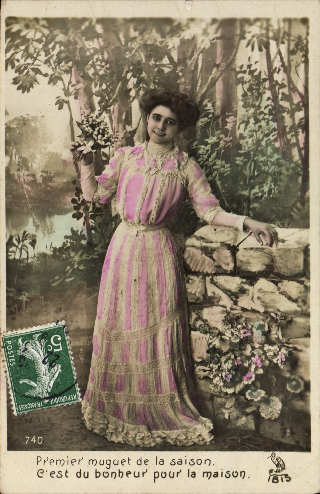 CPA Fantaisie Femme Muguet