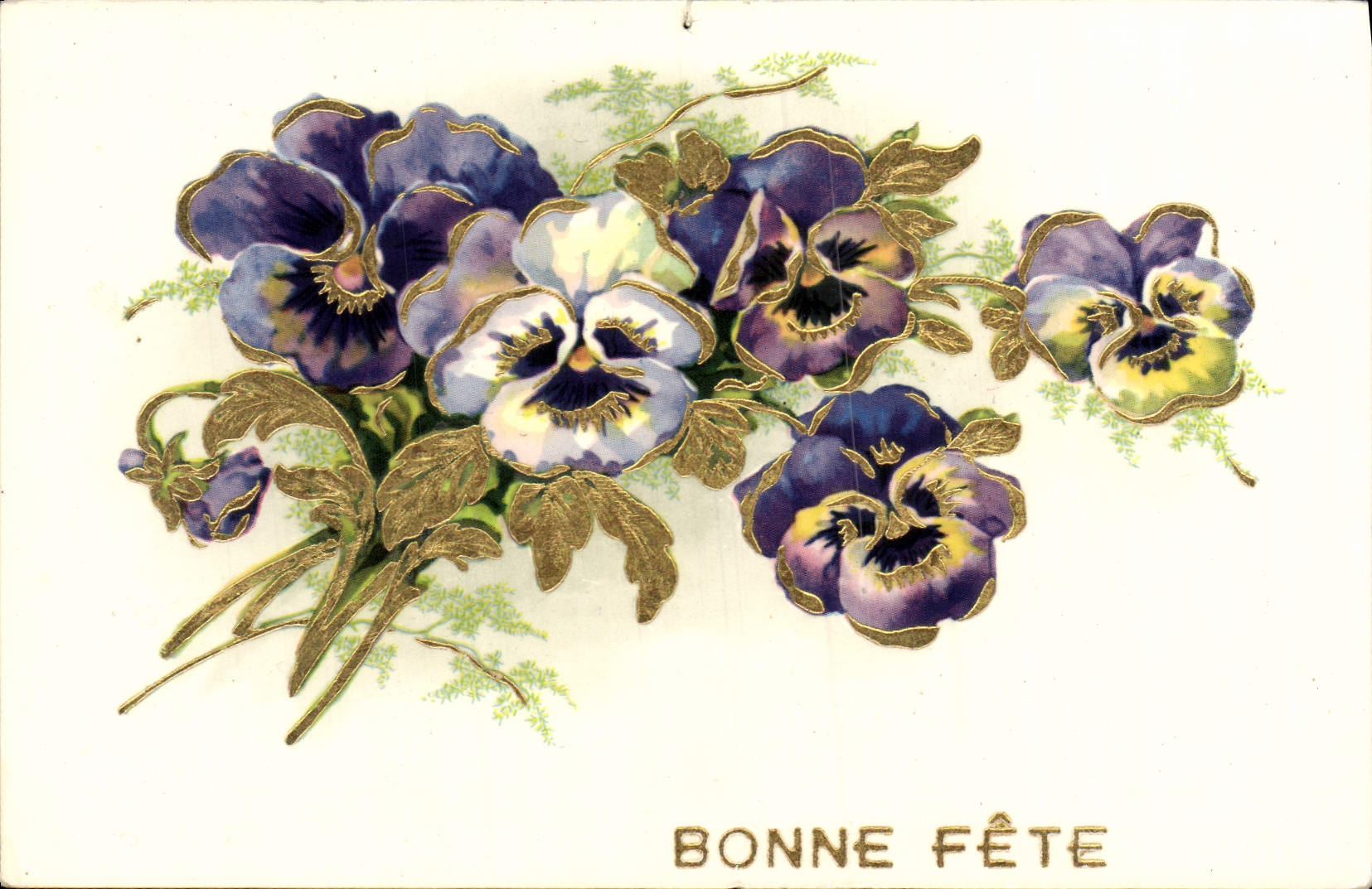 Flores de la fantasía de la POSTAL de la VENDIMIA