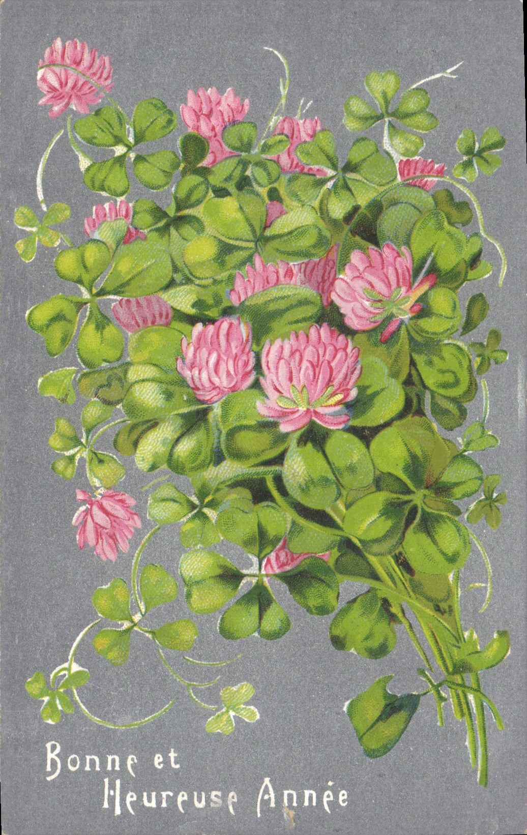 Flores de la fantasía de la POSTAL de la VENDIMIA