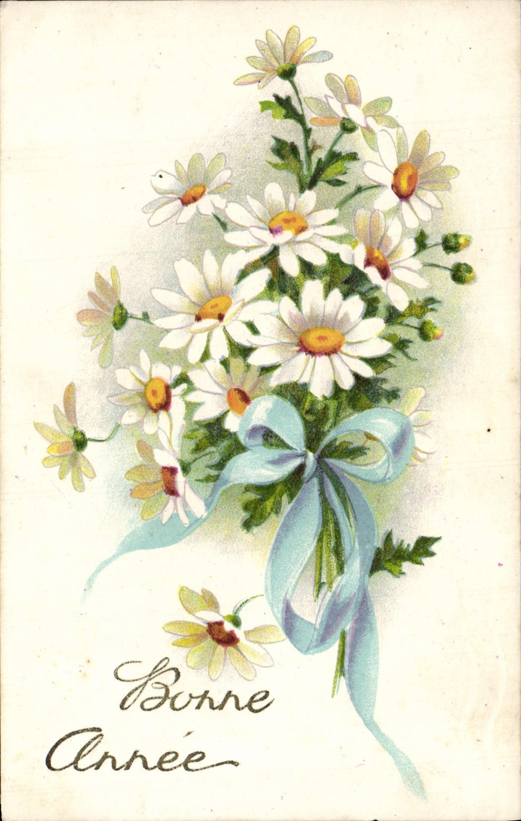 Flores de la fantasía de la POSTAL de la VENDIMIA