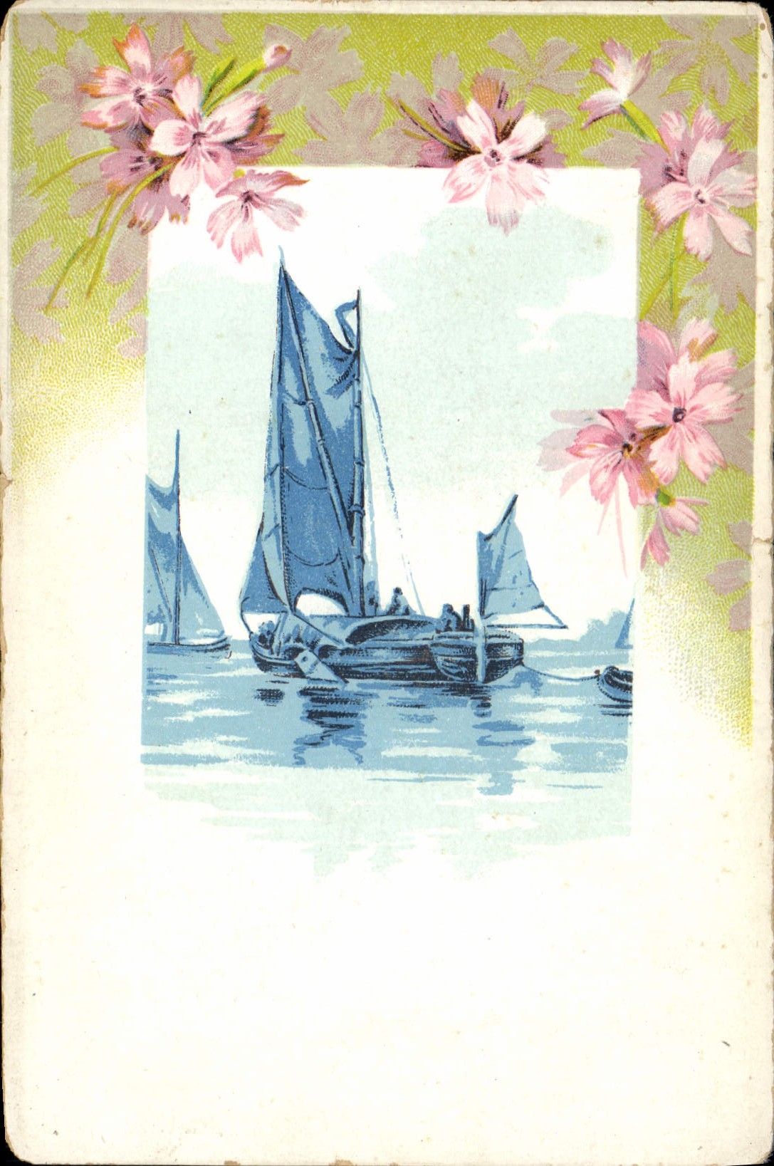 La fantasía de la POSTAL de la VENDIMIA florece el barco