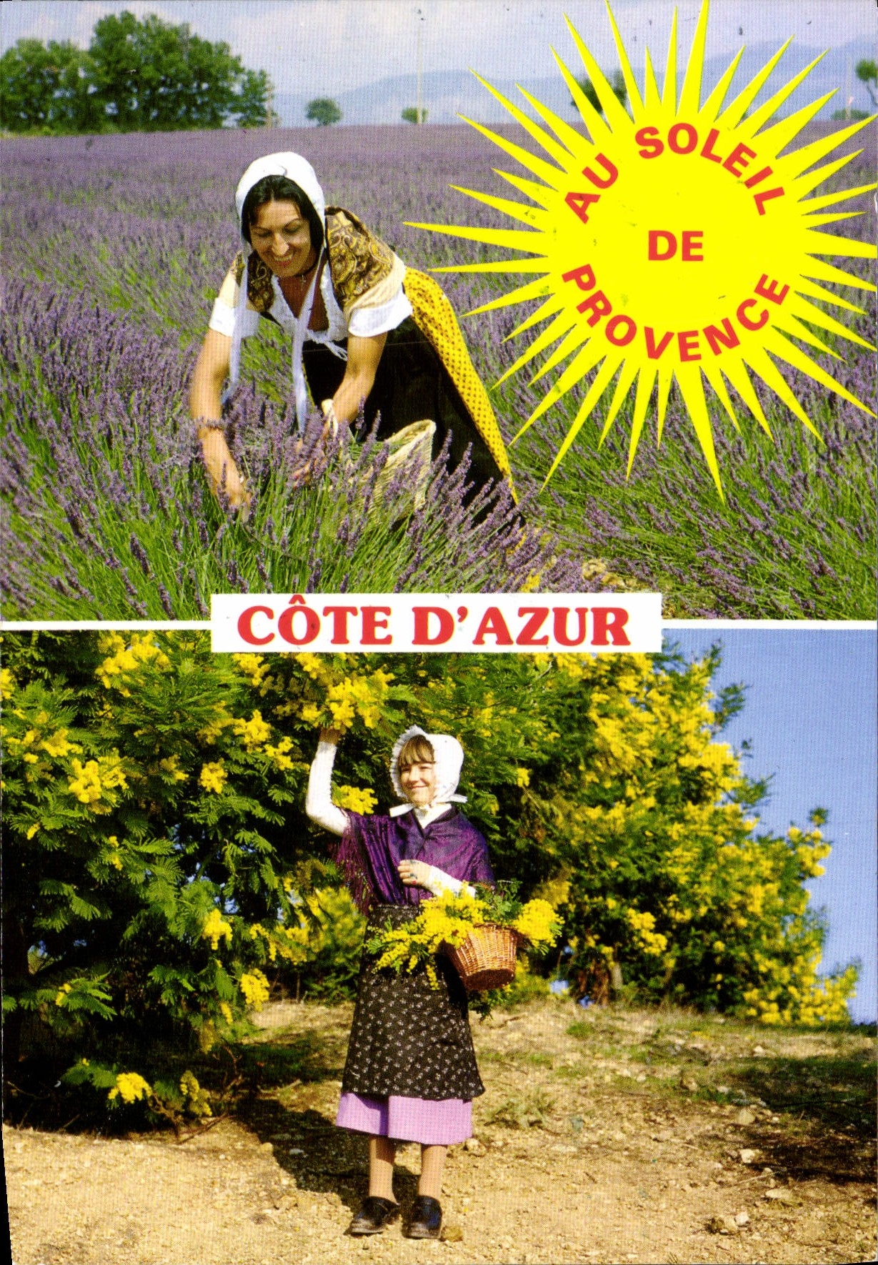 CPM Fantaisie Fleurs Cote d'azur Femmes