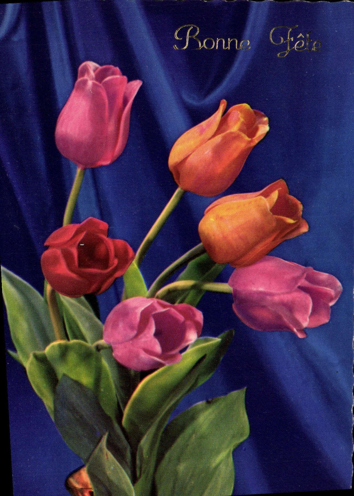 POSTAL MODERNA flores de la fantasía