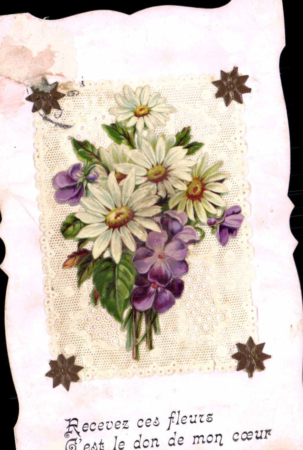 VINTAGE POSTCARD Brodee Fantasy Flowers