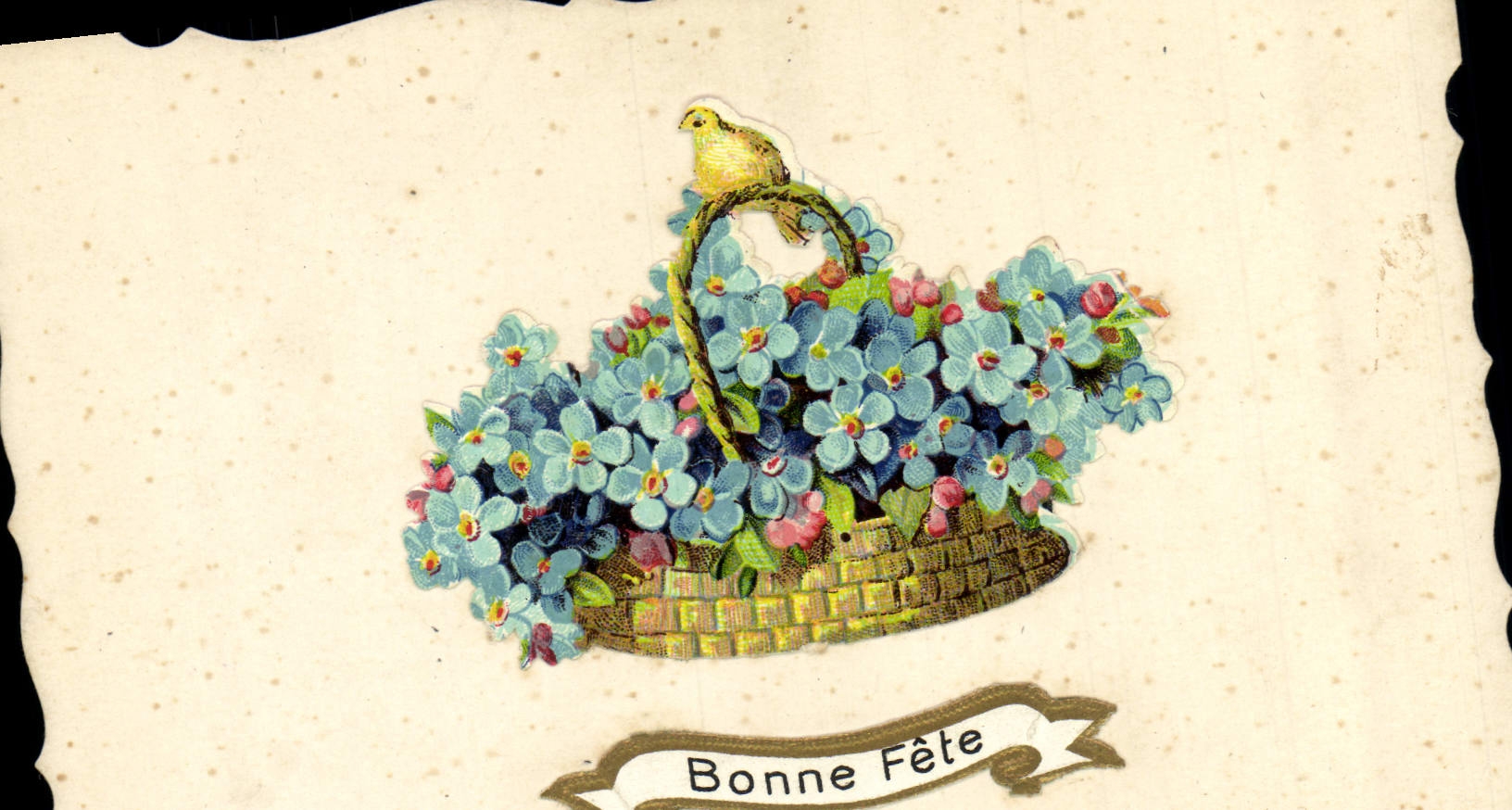 Flores de la fantasía de la POSTAL de la VENDIMIA