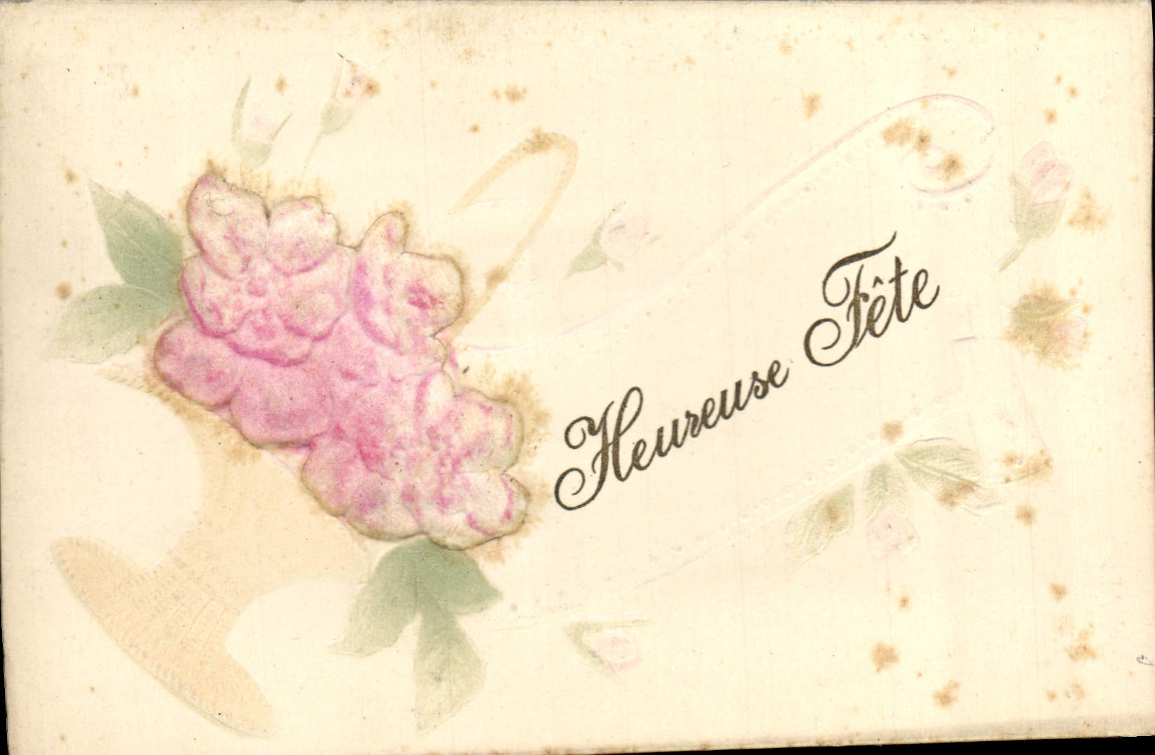 Flores de la fantasía de la POSTAL de la VENDIMIA