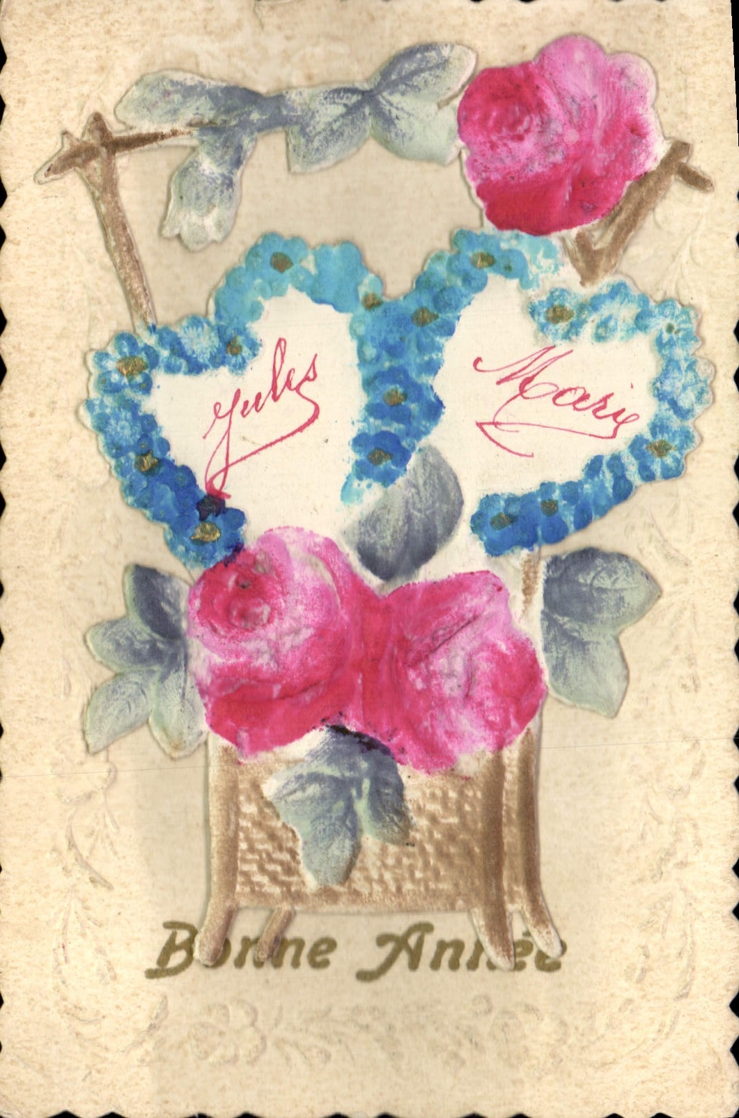 CPA Fantaisie Fleurs Jules Marie