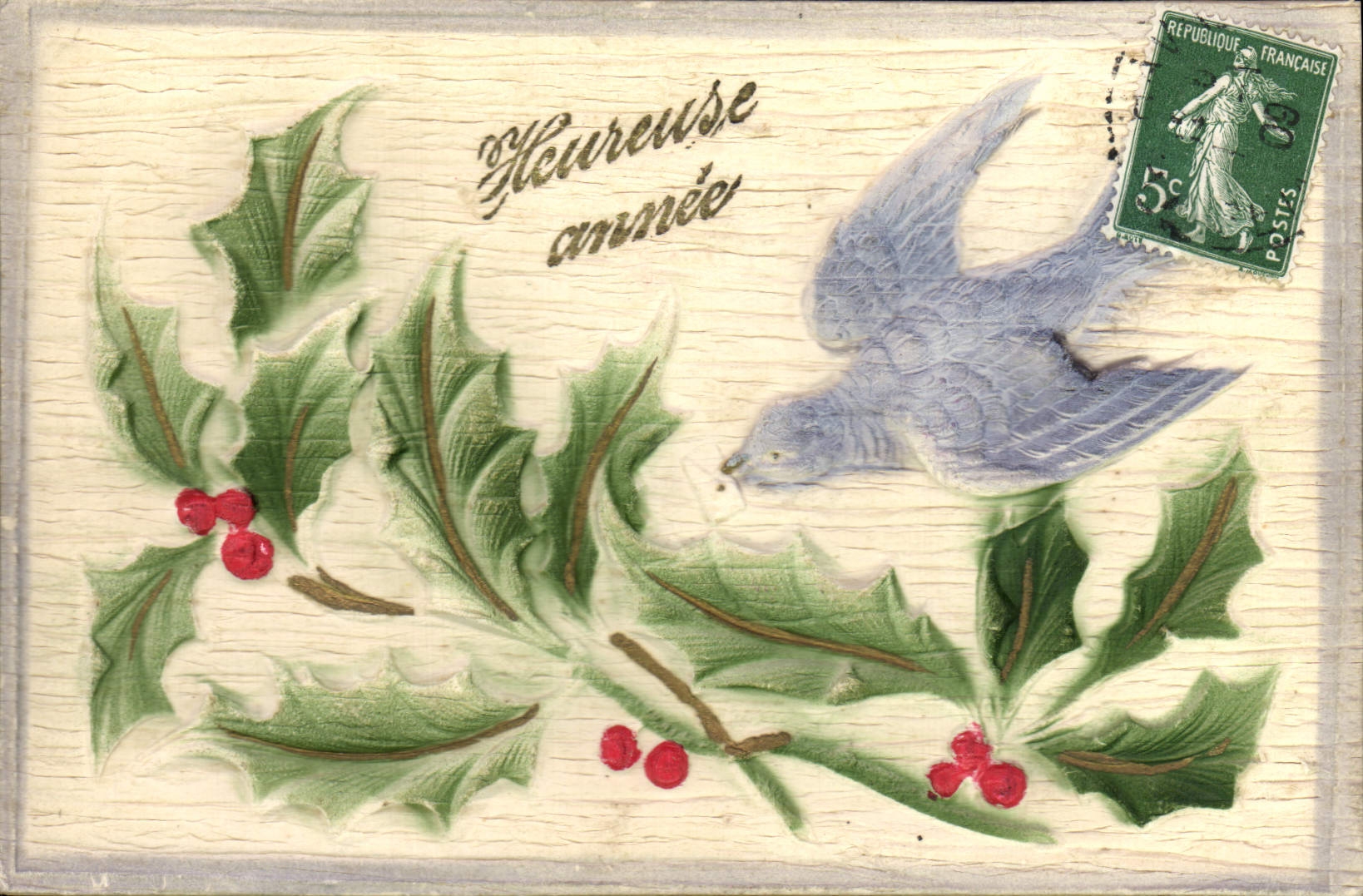 Trago de las flores de la fantasía de la POSTAL de la VENDIMIA