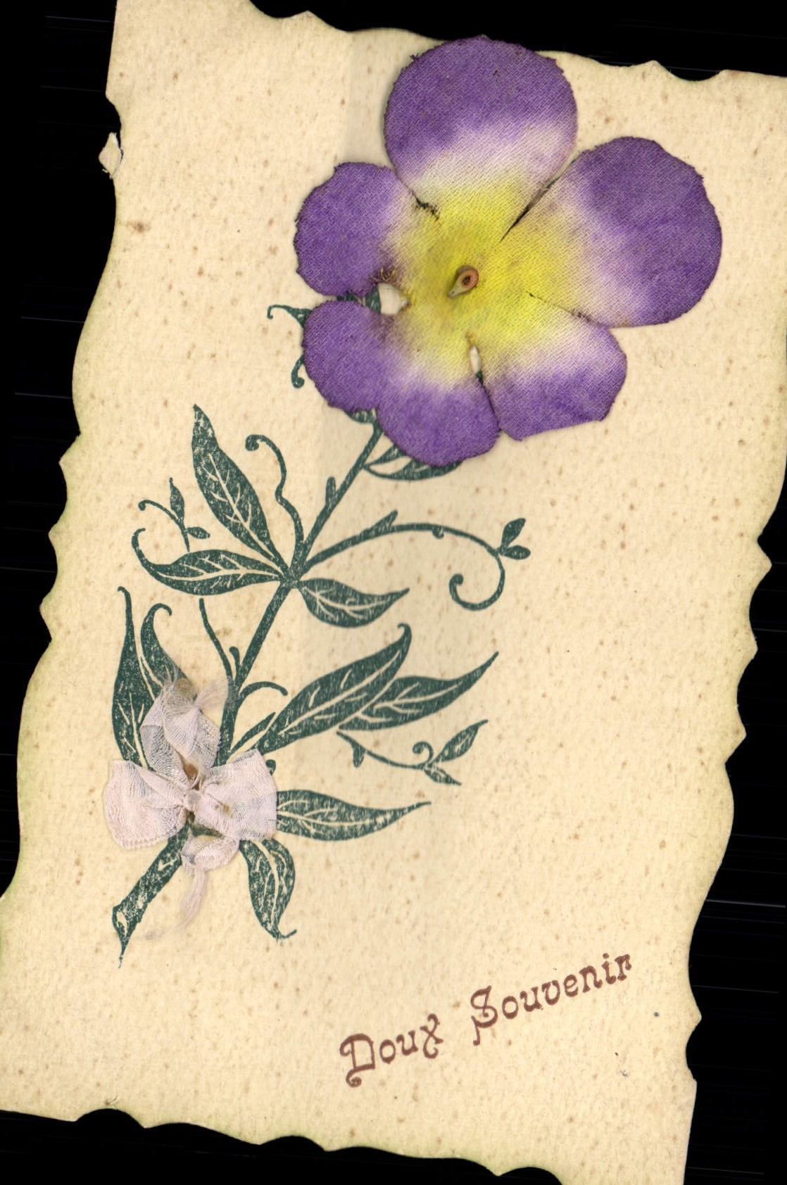 Flores de la fantasía de la POSTAL de la VENDIMIA