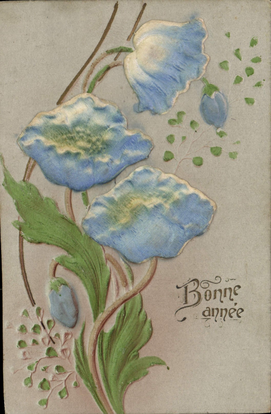 Flores de la fantasía de la POSTAL de la VENDIMIA