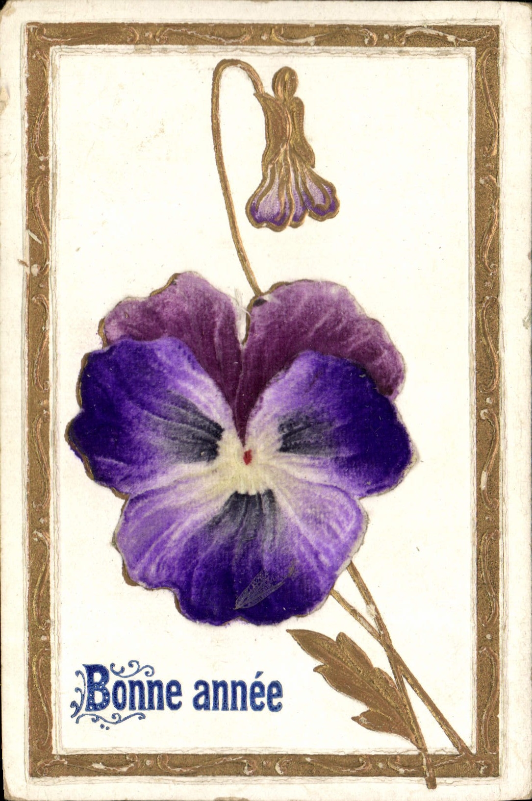Flores de la fantasía de la POSTAL de la VENDIMIA