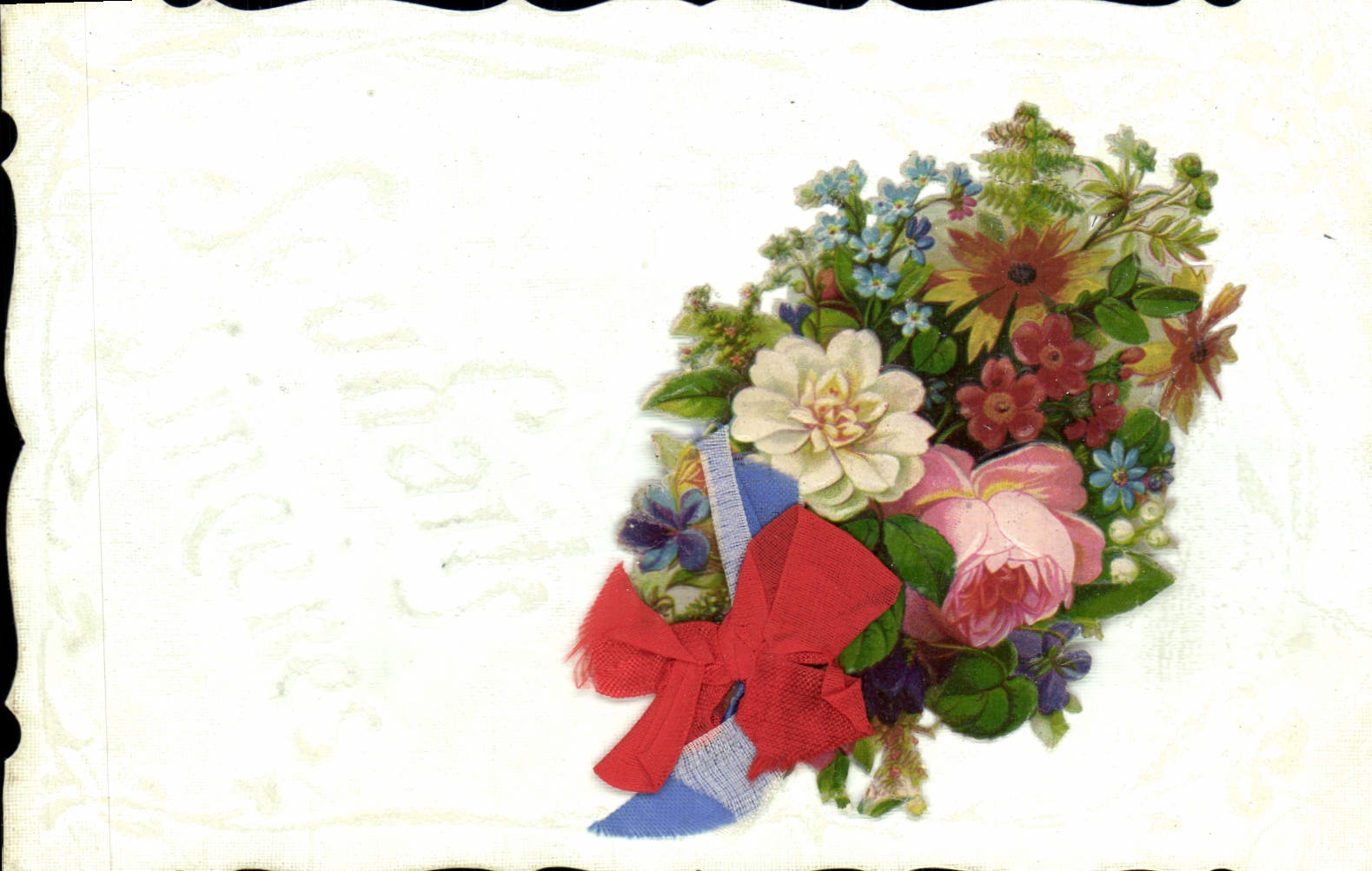 Flores de la fantasía de la POSTAL de la VENDIMIA