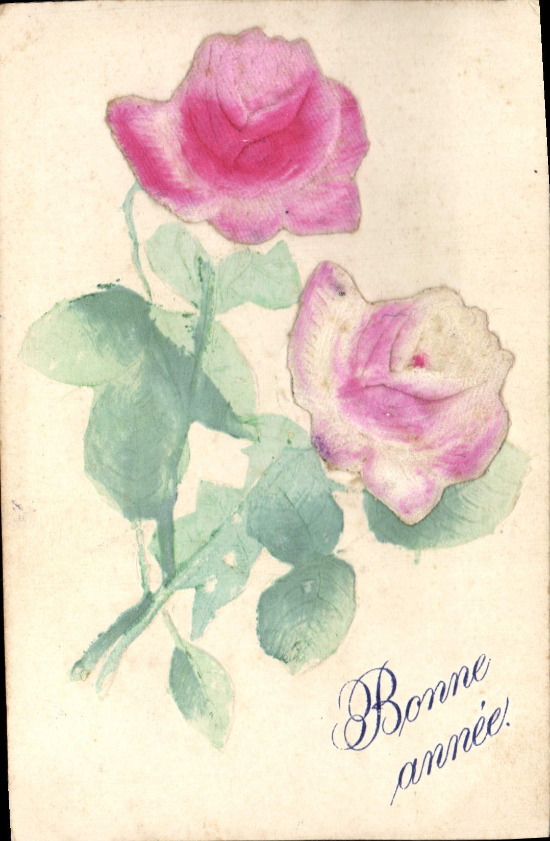 Flores de la fantasía de la POSTAL de la VENDIMIA