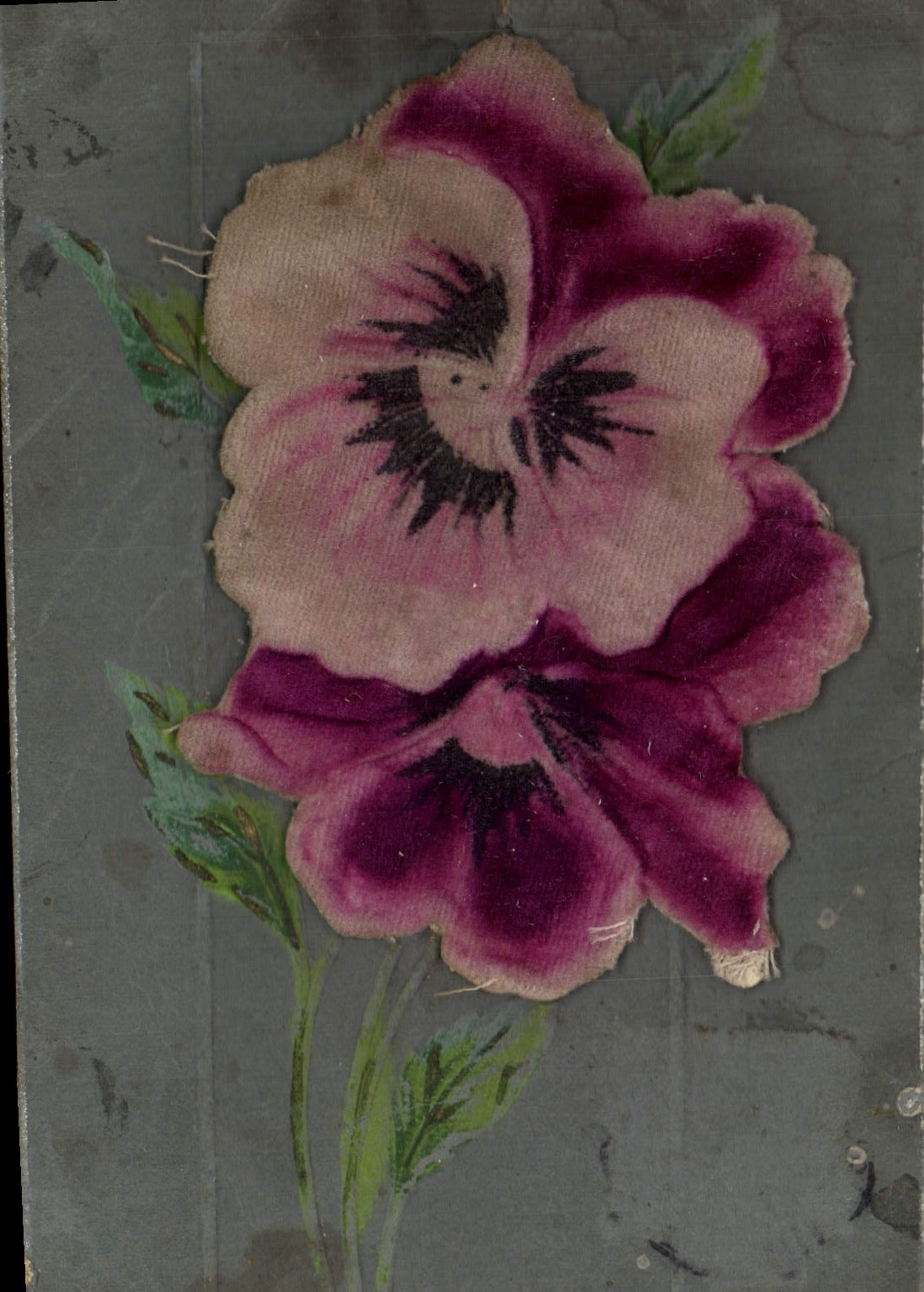 Flores de la fantasía de la POSTAL de la VENDIMIA