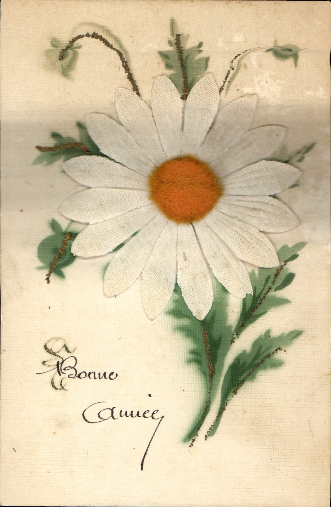 Flores de la fantasía de la POSTAL de la VENDIMIA