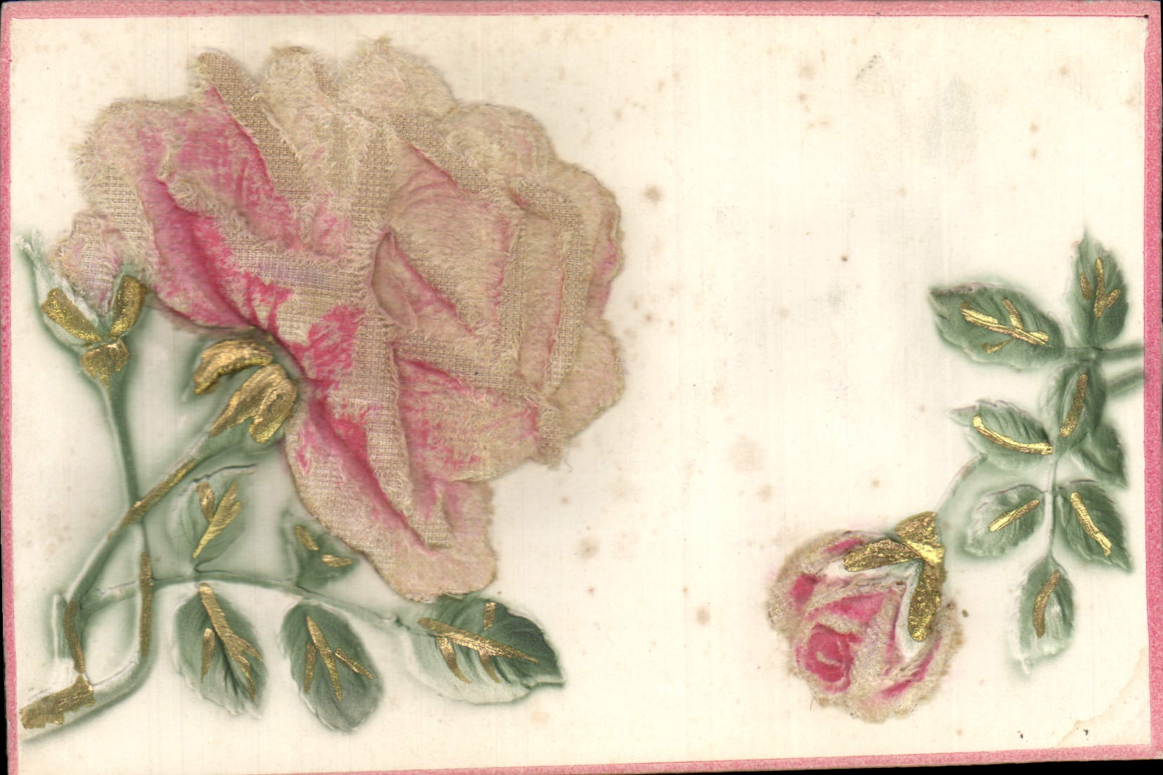 Flores de la fantasía de la POSTAL de la VENDIMIA