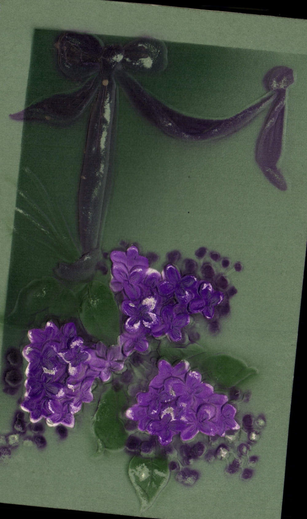 Flores de la fantasía de la POSTAL de la VENDIMIA