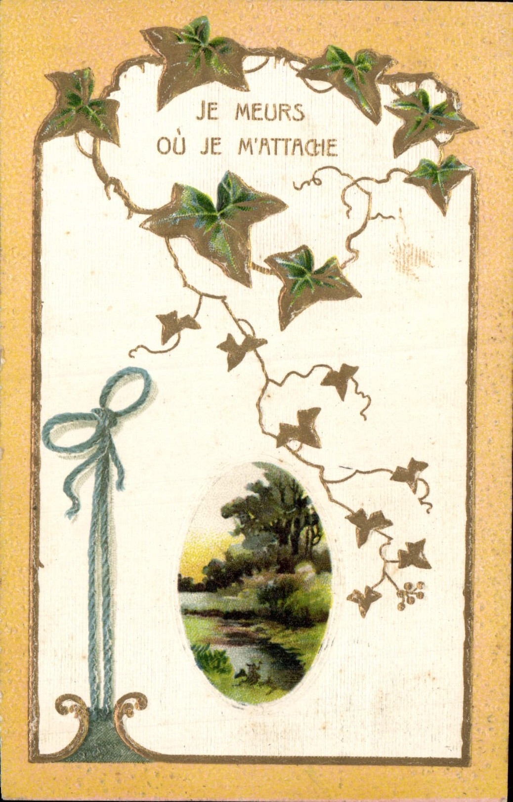 Flores de la fantasía de la POSTAL de la VENDIMIA