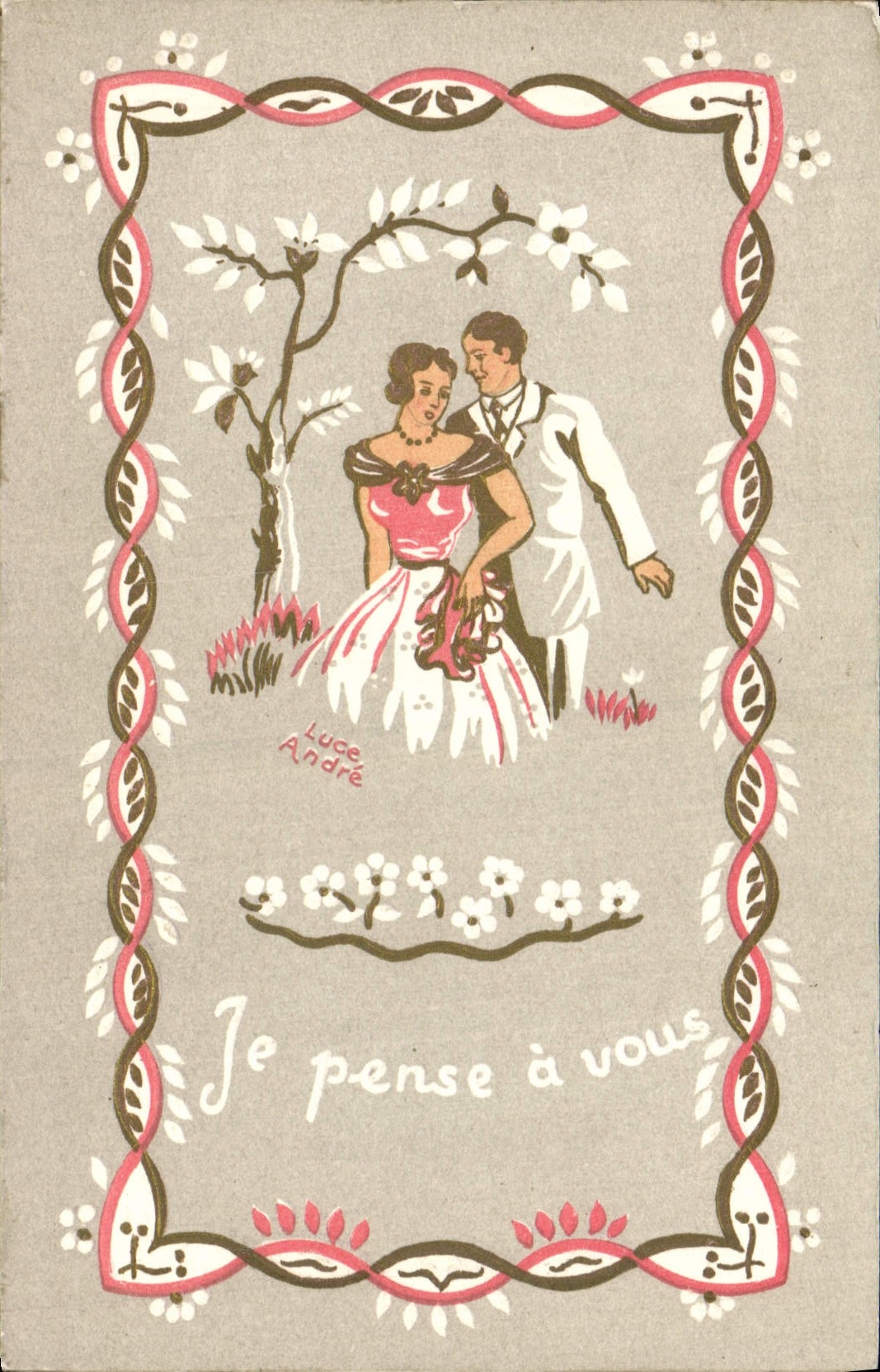 CPA Fantaisie Femme Luce Andre