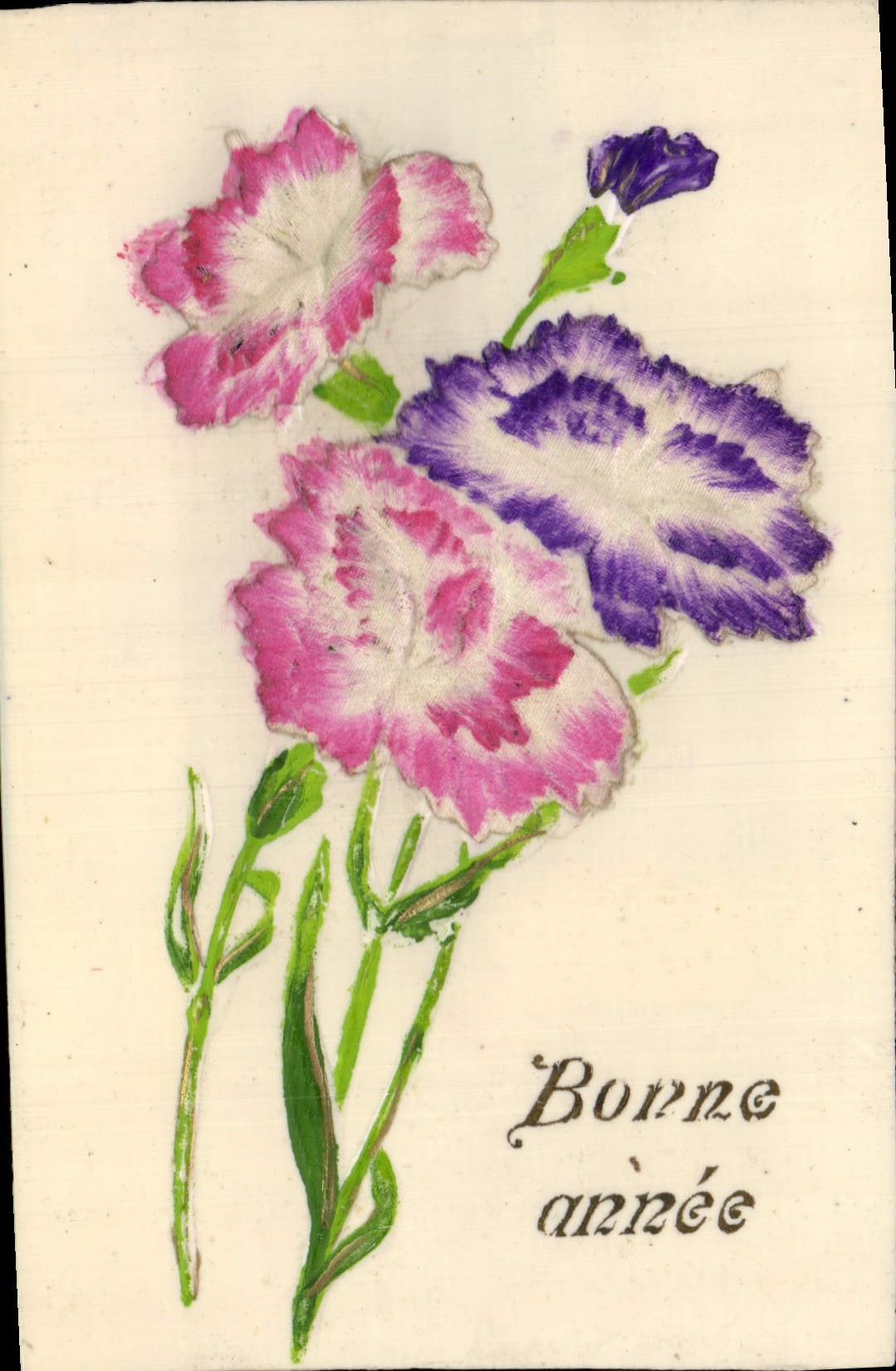 Flores de la fantasía de la POSTAL de la VENDIMIA