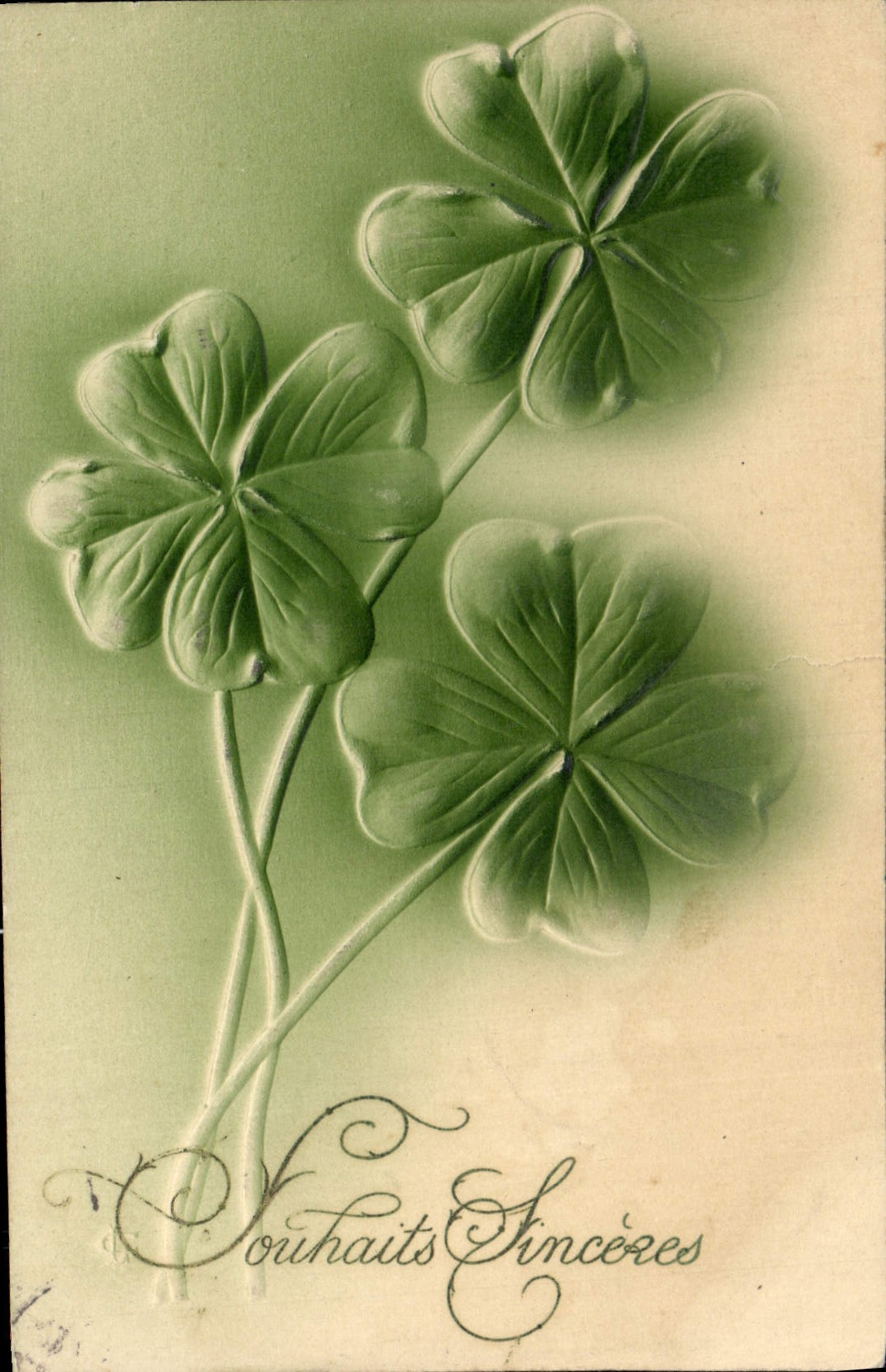 La fantasía de la POSTAL de la VENDIMIA florece el trébol