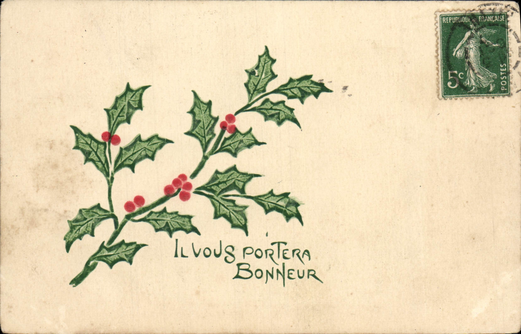 Flores de la fantasía de la POSTAL de la VENDIMIA