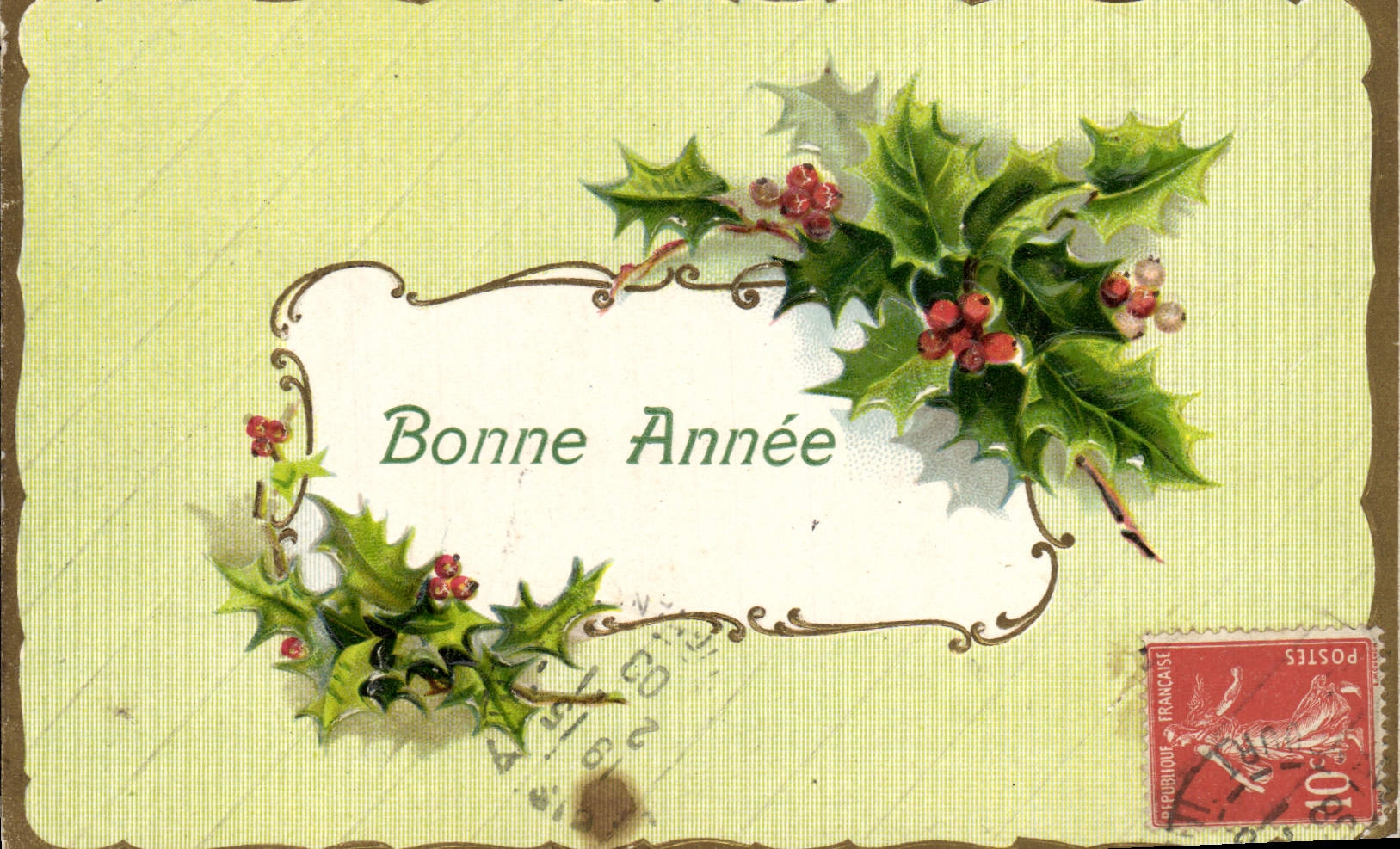 Flores de la fantasía de la POSTAL de la VENDIMIA